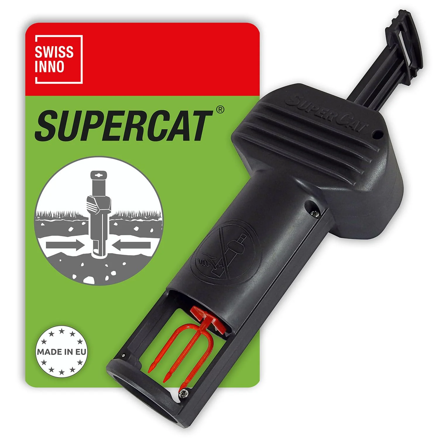 SWISSINNO Gopher & Vole Trap PRO SuperCat – Reusable Tunnel Trap with Dual-Trigger System – Easy to Set, Made in Europe – High Catch Rate - 1 Pcs
