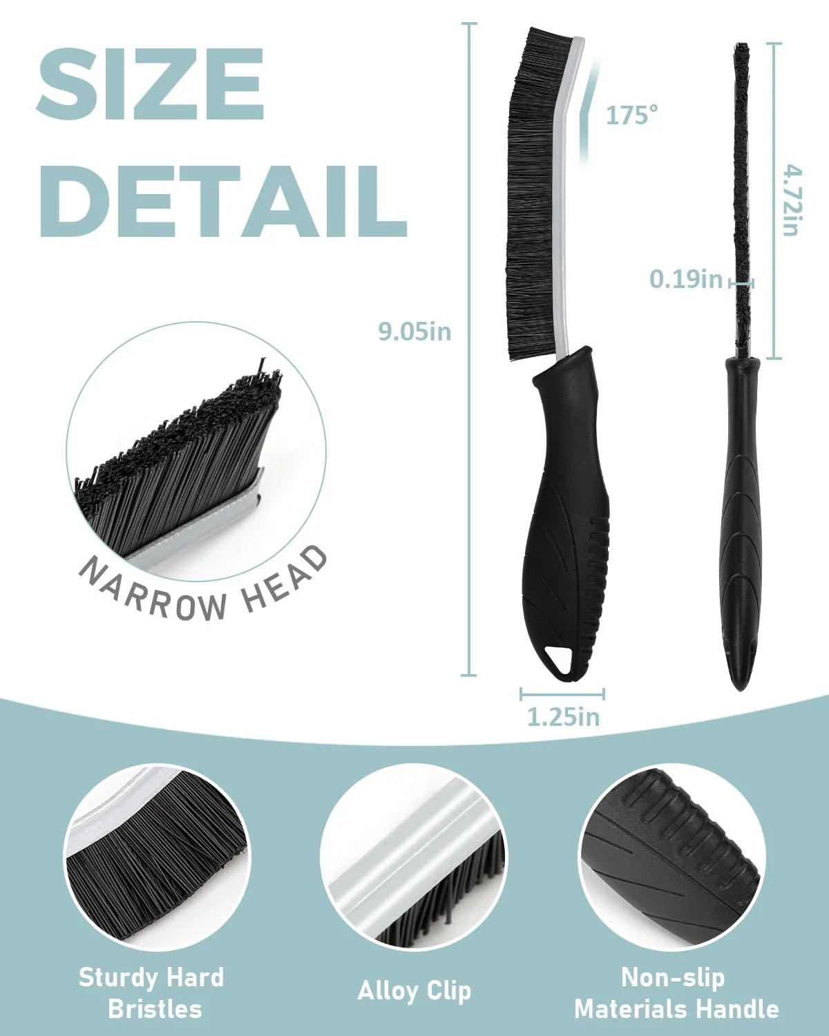 SXhyf Crevice Cleaning Brush - Grout Scrub Brush, House Cleaning Supplies, Gap Cleaning Tools, Home Essentials, Gifts for Women Men, Hard Bristle Crevice Cleaner Brush for Household Use, Bathroom - Image 5