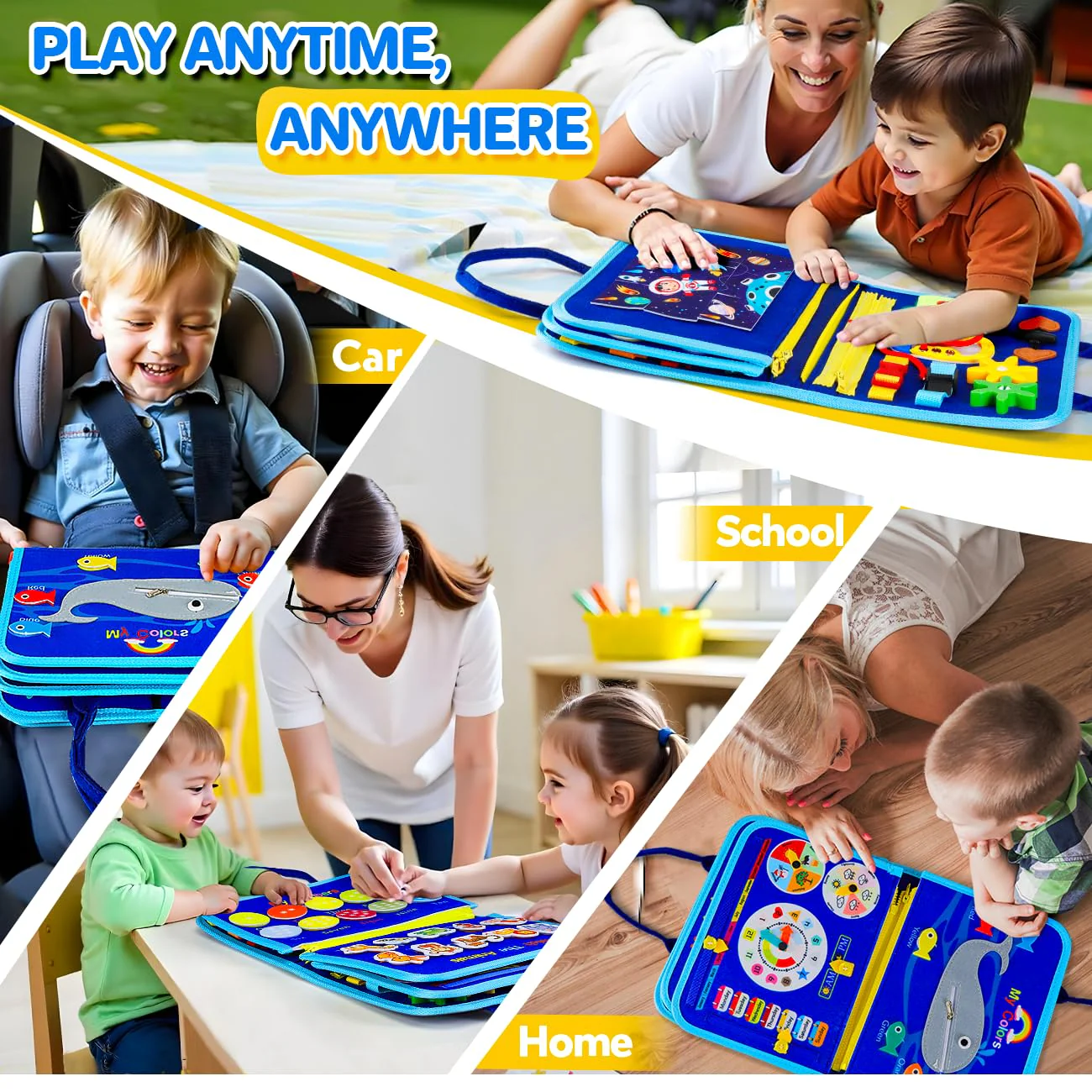 SYHLN Toddlers Montessori Busy Board Toys for 1 Year Old Boy Gifts, Educational Preschool Learning Travel Toys for Toddlers 1-3, One Year Old Boys Girls 1st Christmas Birthday Gifts Age 1-2-4 - Image 2