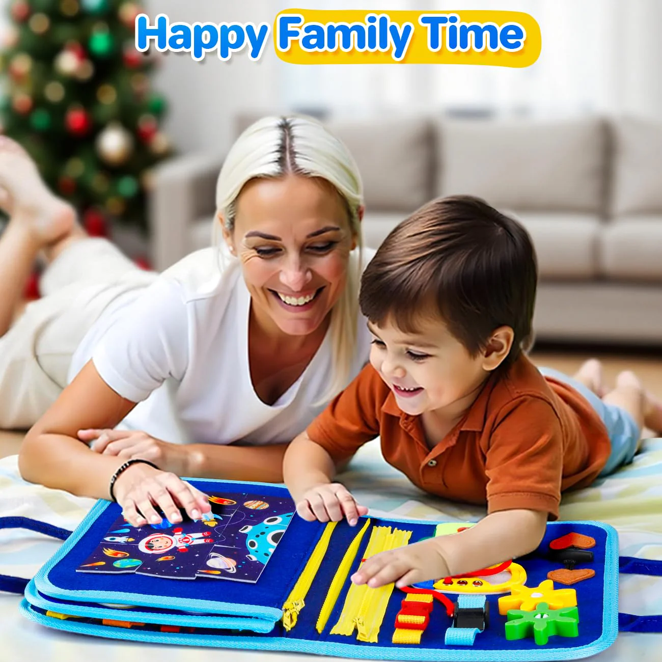 SYHLN Toddlers Montessori Busy Board Toys for 1 Year Old Boy Gifts, Educational Preschool Learning Travel Toys for Toddlers 1-3, One Year Old Boys Girls 1st Christmas Birthday Gifts Age 1-2-4 - Image 4