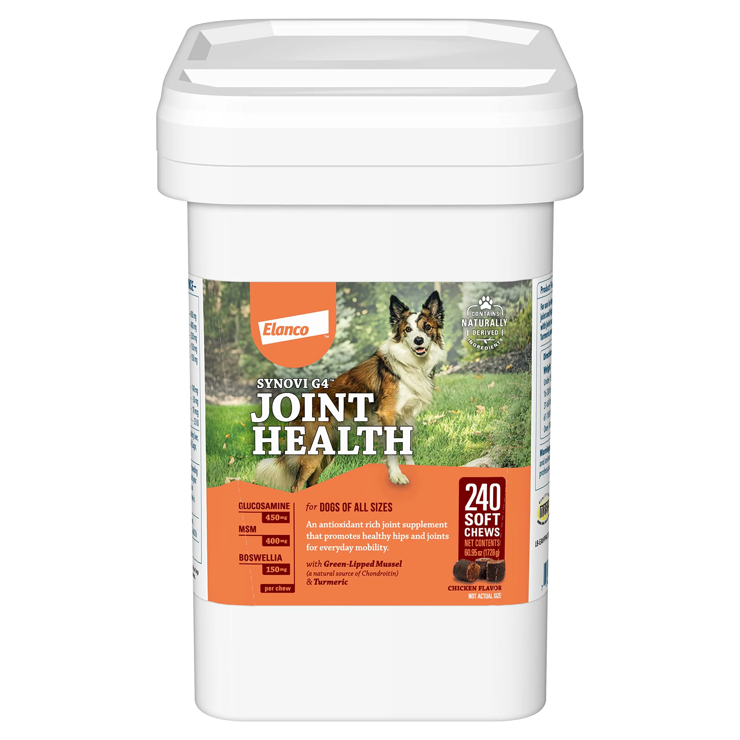 Synovi G4 Dog Joint Supplement Chews, 240-Count, for Dogs of All Ages, Sizes and Breeds