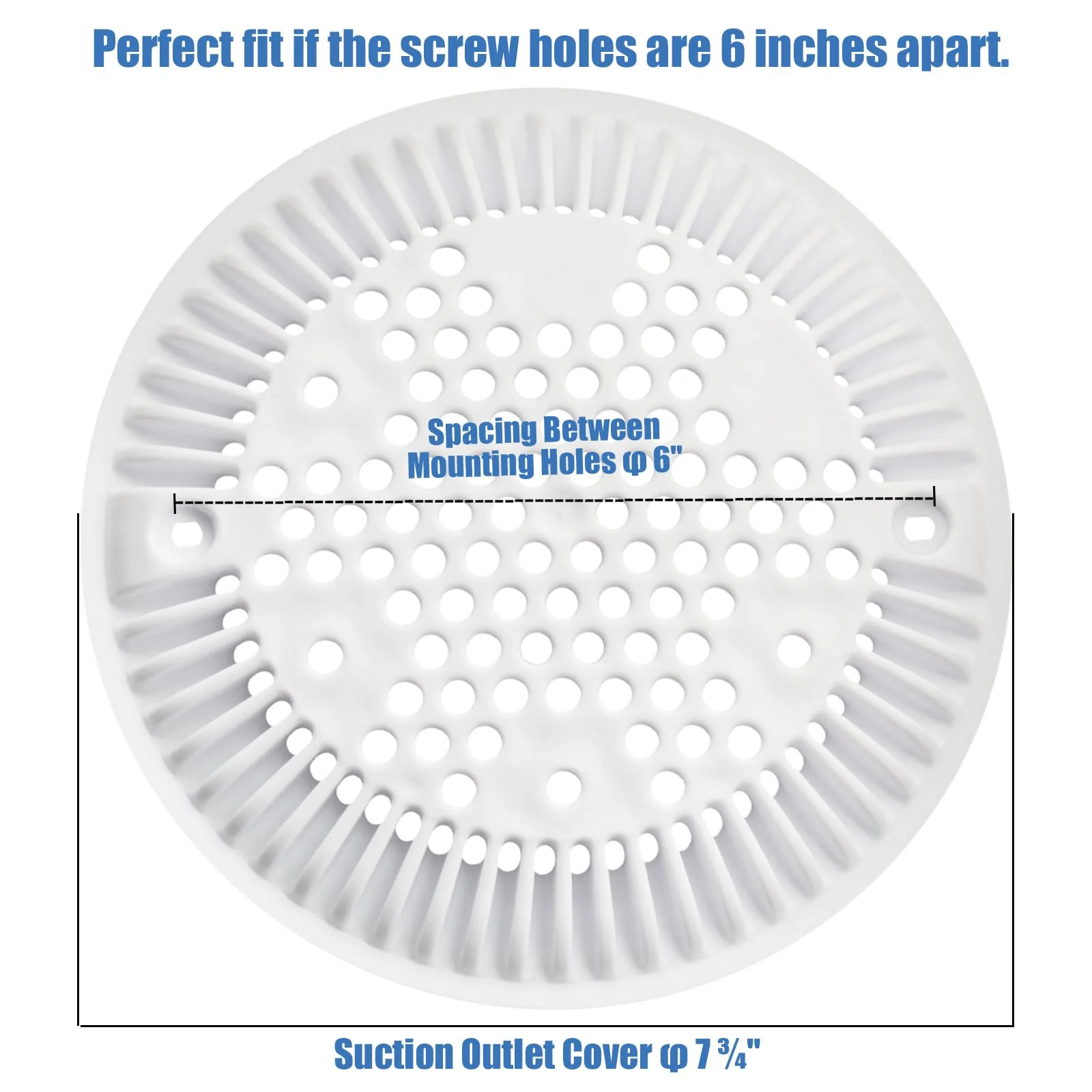 SZHY-LINK WGX1048E Pool Main Drain Cover Compatible with Hayward Suction and Dual Suction Outlet, Pool Drain Cover (1 Pack) - Image 6