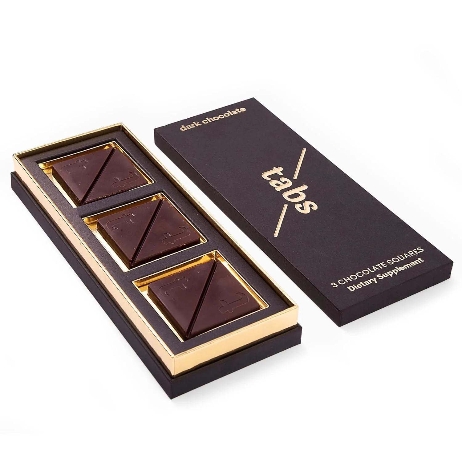 Tabs Dark Chocolate Squares (1 Box) - 60% Cocoa with Epimedium and Maca Root - Vegetarian and Gluten-Free - Image 5