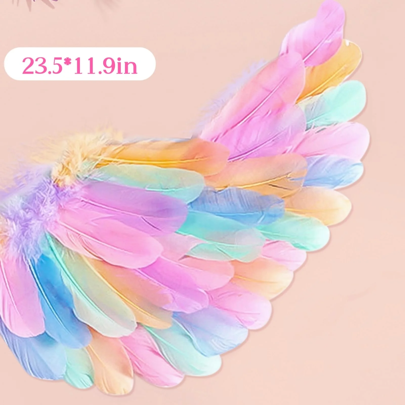 Tacobear 8pcs Unicorn Costume for Girl with Fluffy Glove, Leg Warmer, Feather Wings, Tutu Skirt, Headband, Wand, Halloween Christmas Birthday Gift Toy Dress Up Clothes Unicorn Dress for Girl 4 5 6 7 8 - Image 6