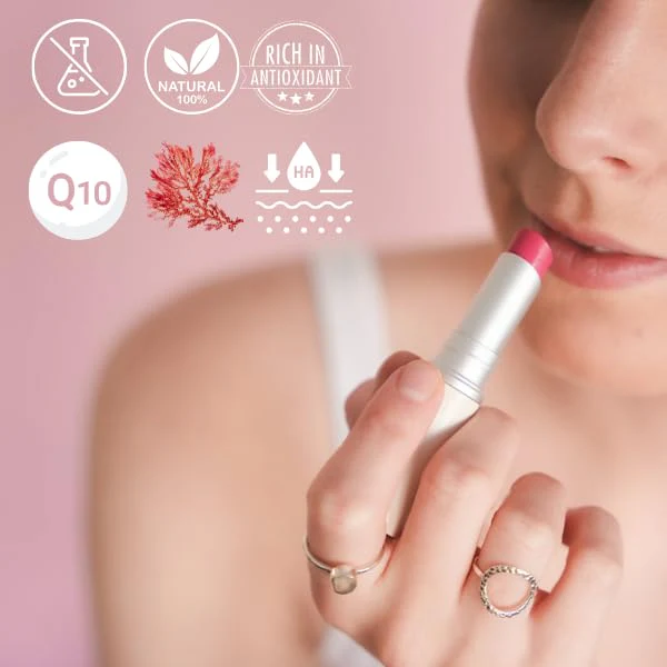 Tallow Lip Balm - Anti-Aging with 100%-grassfed Beef Tallow, CoQ10, Astaxanthin, Hyaluronic acid - Ultra Moisturizing, Conditioning, All natural, Organic, Made in USA (Peony) - Image 6