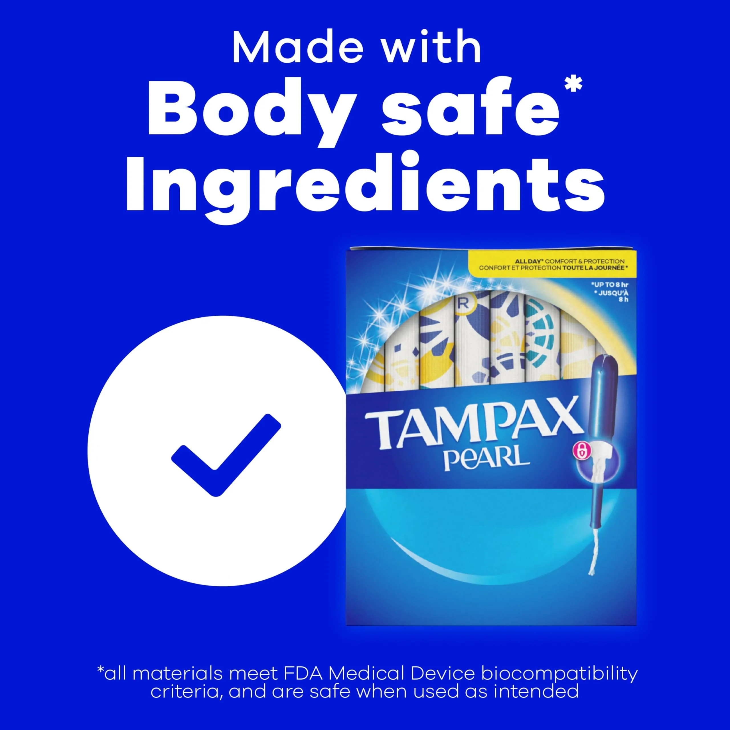 Tampax Pearl Tampons for Women Multipack, with LeakGuard Braid, Light/Regular/Super Absorbency, Unscented, 94 Count (2 Packs of 47) (Packaging May Vary) - Image 8