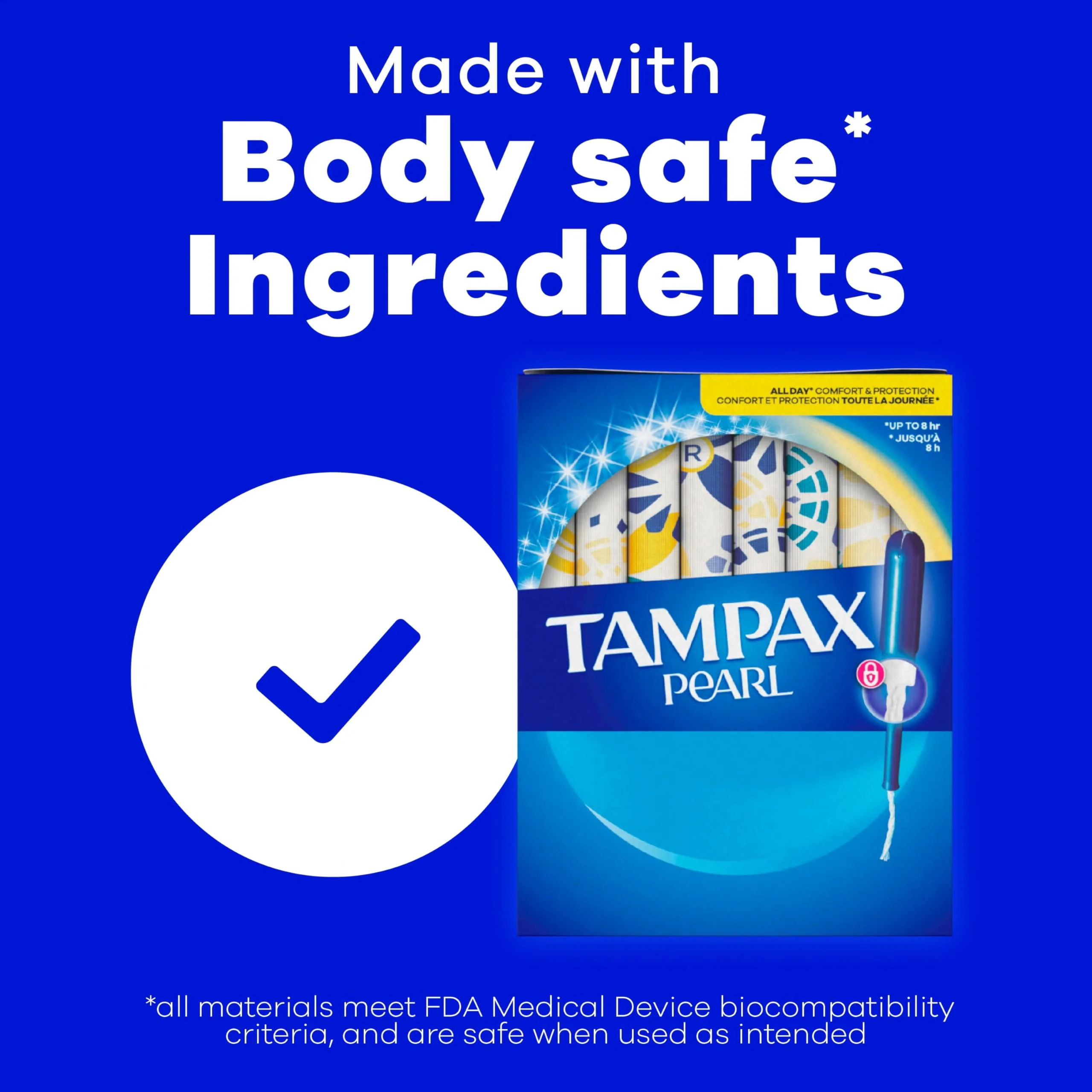 Tampax Pearl Tampons for Women, with LeakGuard Braid, Ultra Absorbency, Unscented, 60 Count - Image 6