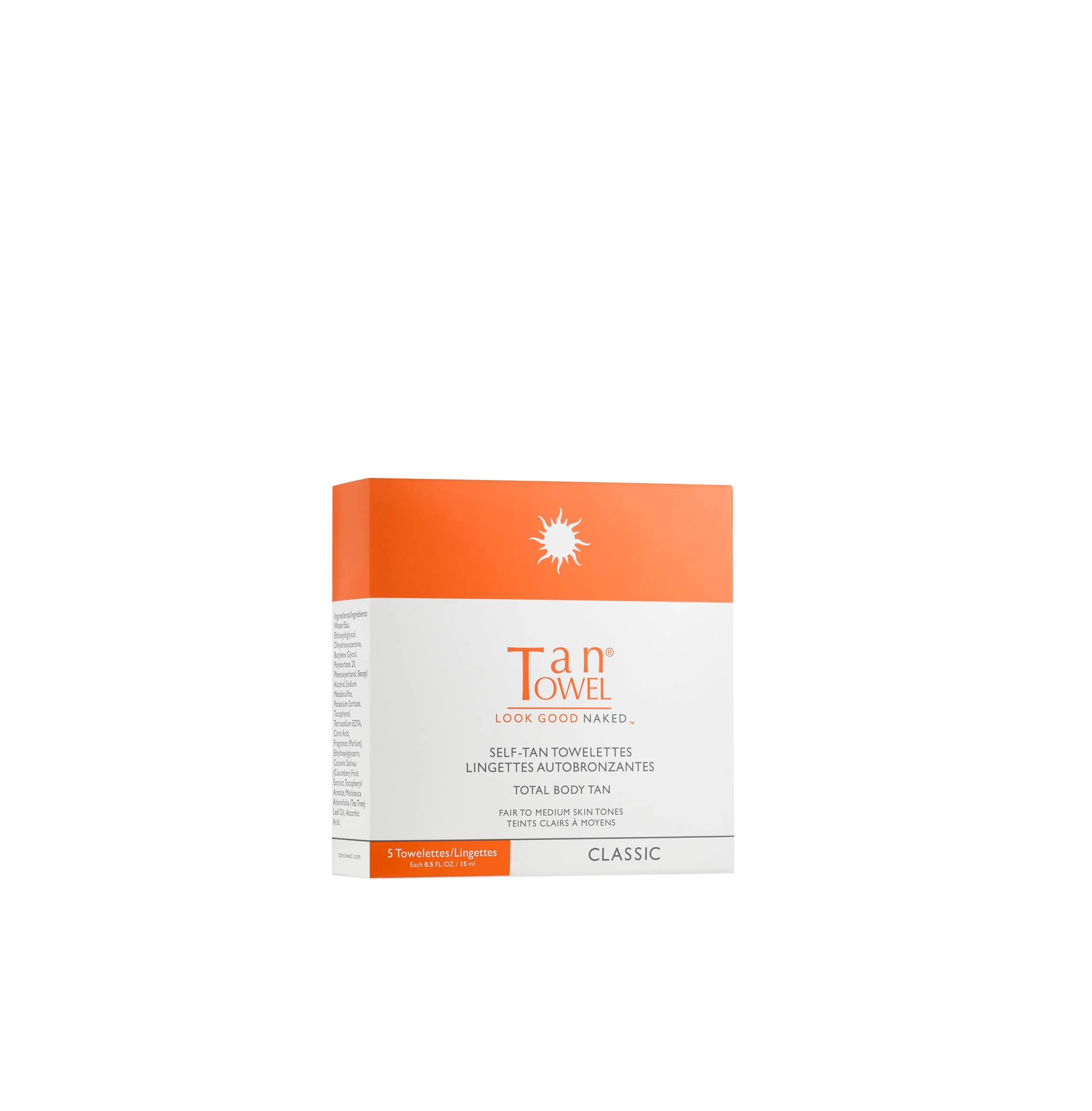 Tan Towel Tan Towel Full Body Classic 5 Pack, 0.5 FL OZ Each