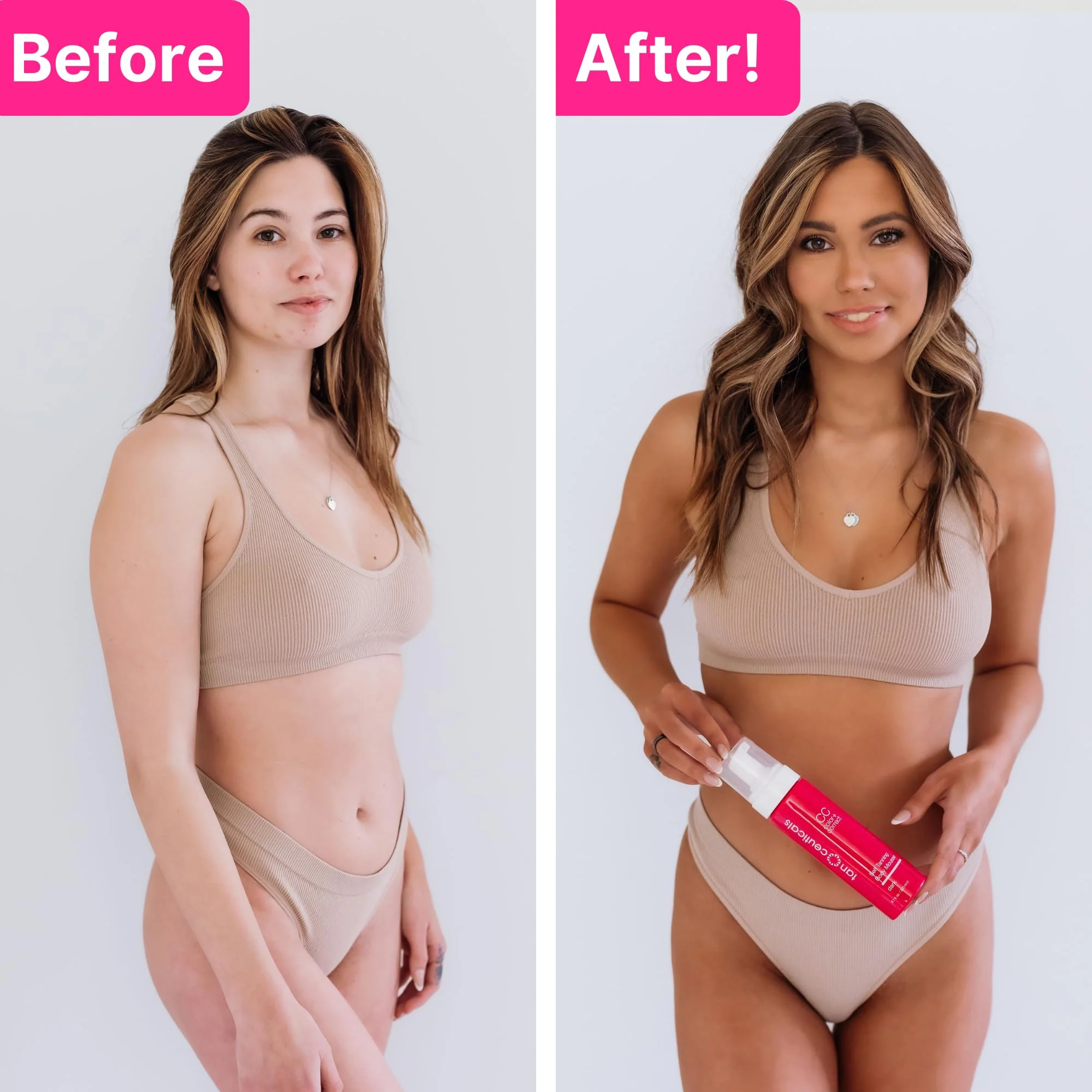 Tanceuticals CC Self Tanning Body Mousse - Dark Self Tanner - Color Correcting & Natural-Looking - Healthy Ingredients & Fresh Coconut Scent Give Instant, Long-Lasting Sunless Tan - 6.7 oz (Dark) - Image 4