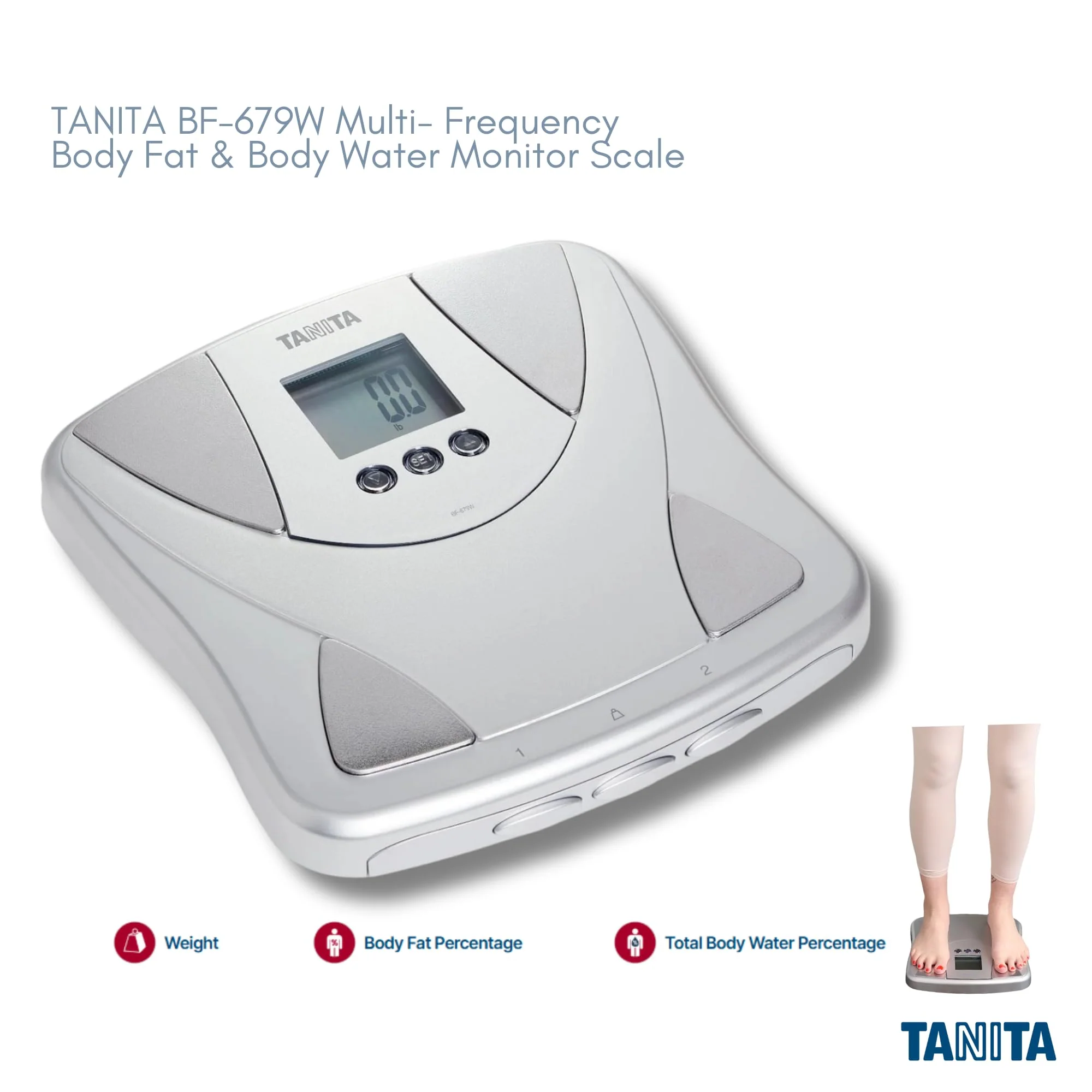 Tanita BF679W Duo Scale Plus Body Fat Monitor with Body Water - Image 2