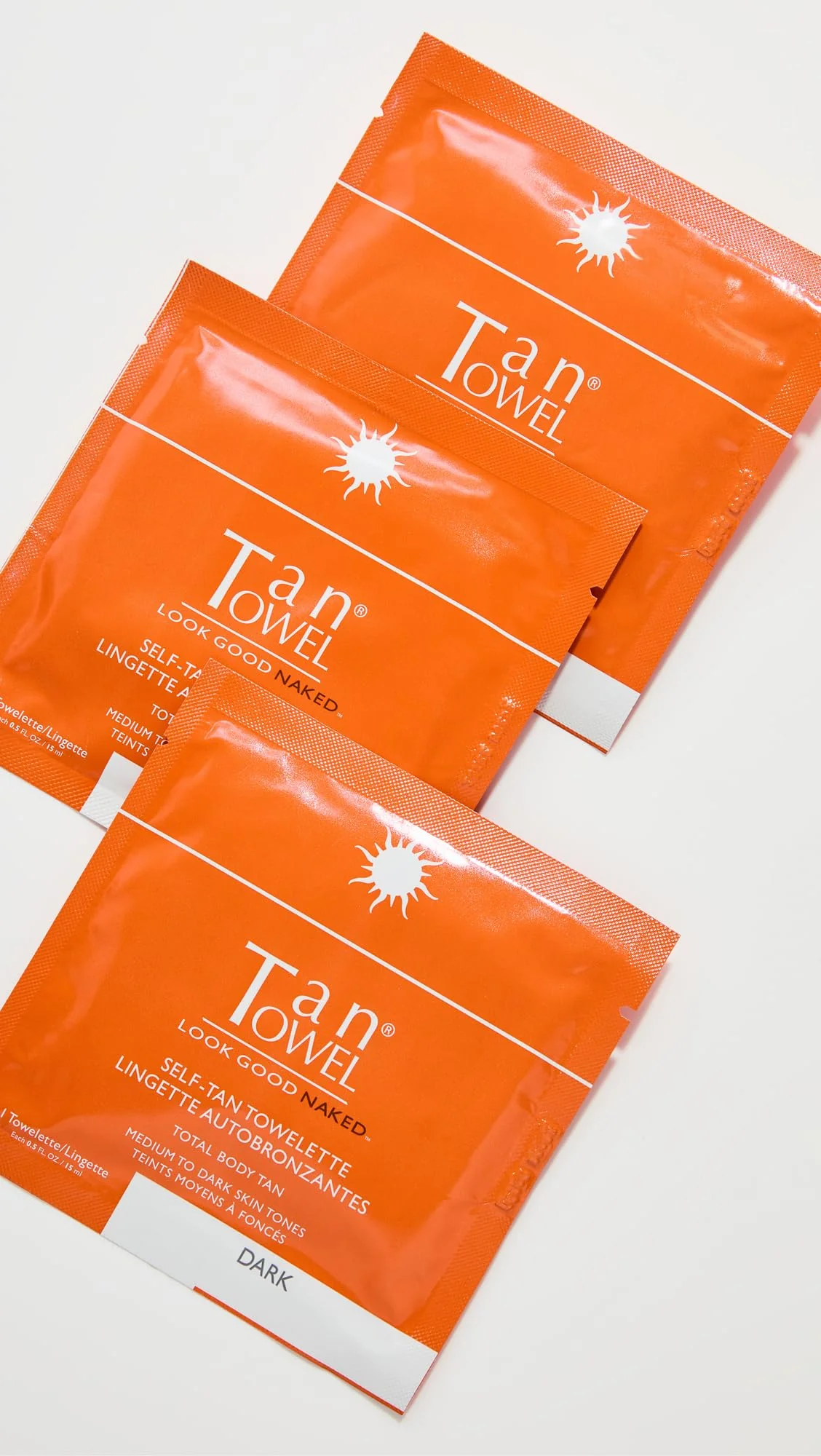 TanTowel Women's Full Body Tan Towelettes - 5 Pack, Dark, 0.5 Fl Oz (Pack of 5) - Image 2