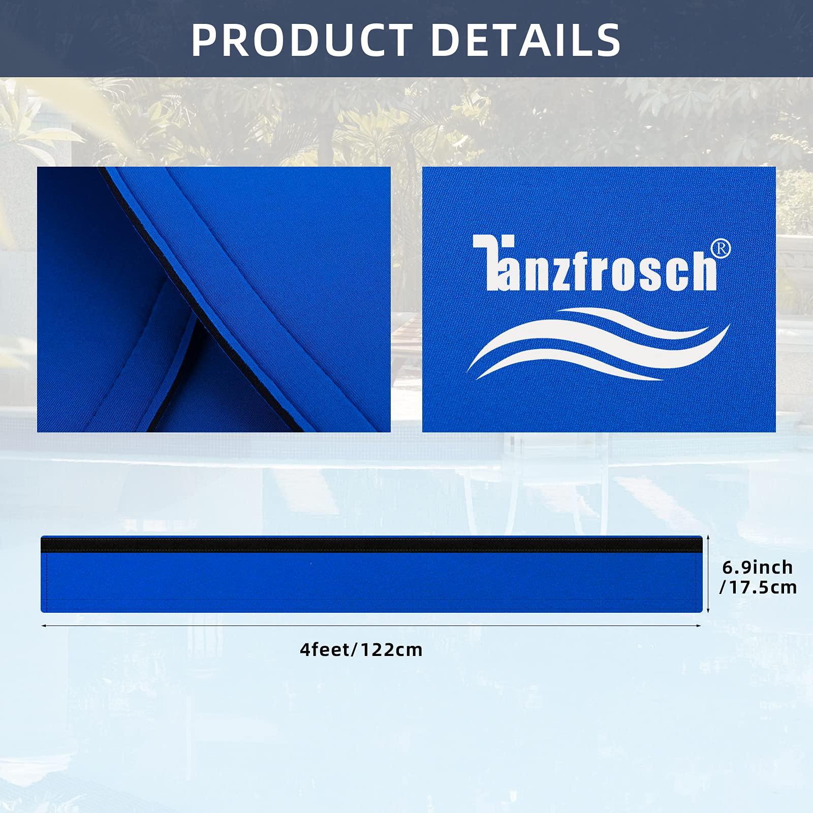 Tanzfrosch Pool Handrail Cover 4 Feet Slip Resistant Rail Grip for Swimming Pool Hand Railing Cover (1 PCS) - Image 2