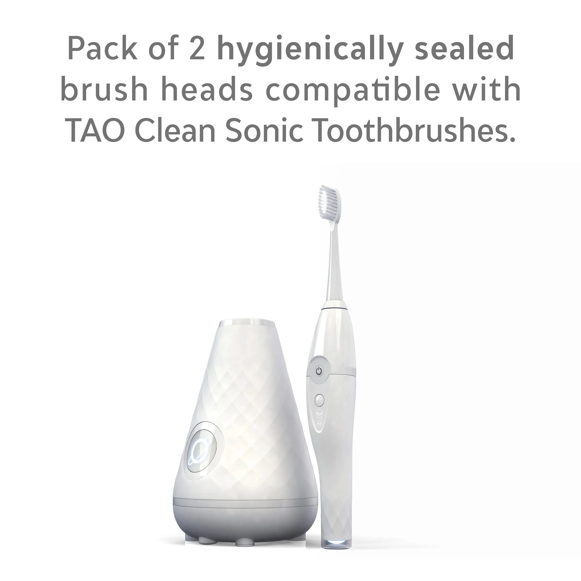 TAO Clean Sonic Electric Toothbrush Replacement Heads (2-Pack) – Whitening Head – Replacement Heads for the TAO Clean Electric Toothbrush and Docking Station - Image 3