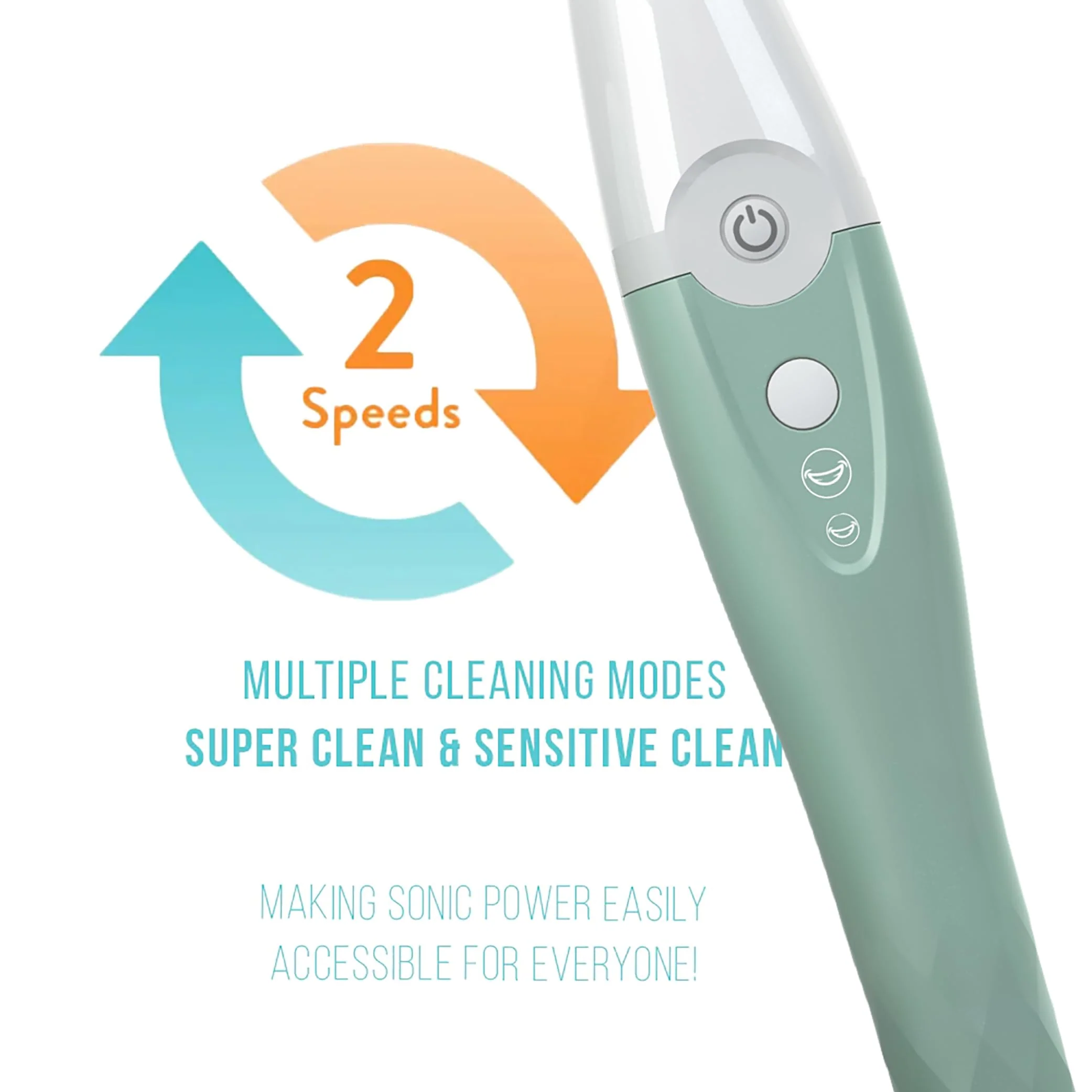Tao Clean UV Sanitizing Sonic Toothbrush and Cleaning Station, Electric Toothbrush, Dual Speed Setting, Seaglass Green - Image 3