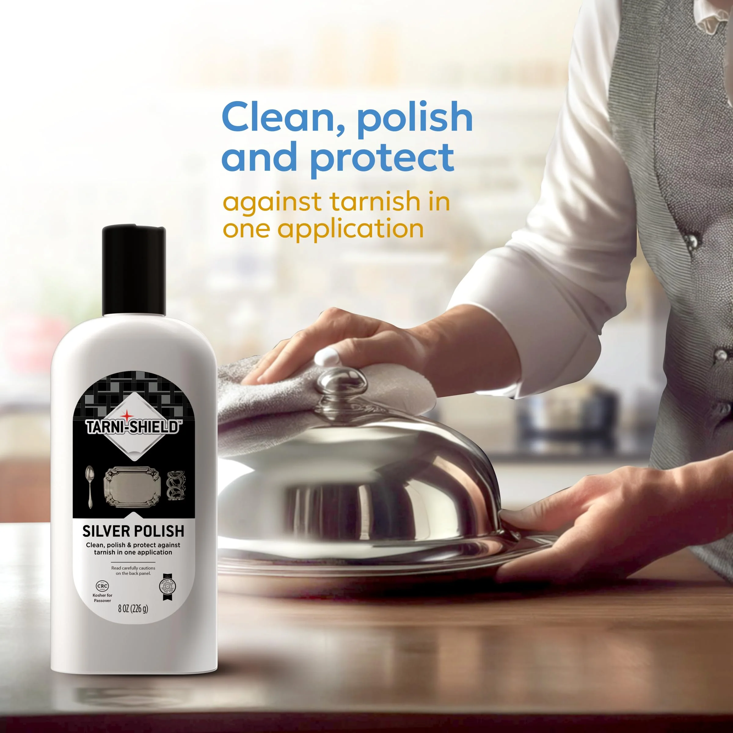 Tarni-Sheild Silver Polish - Clean, Polish, and Protect Against Tarnish - 8 Ounces – Safely Cleans Silver, Copper, Brass, and Other Metals in Just One Application - 6 Pack - Image 6