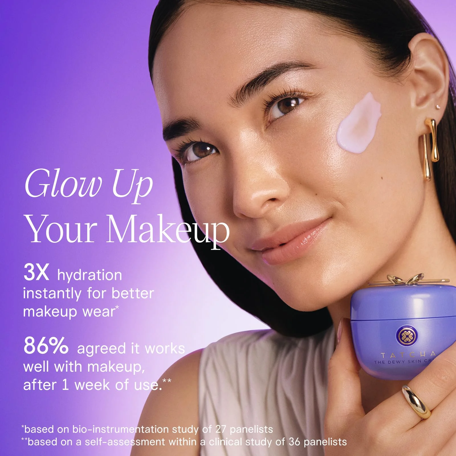 TATCHA The Dewy Skin Cream | Rich Face Cream to Hydrate, Plump and Protect Dry and Combo Skin | 10 ml / 0.34 oz - Image 7
