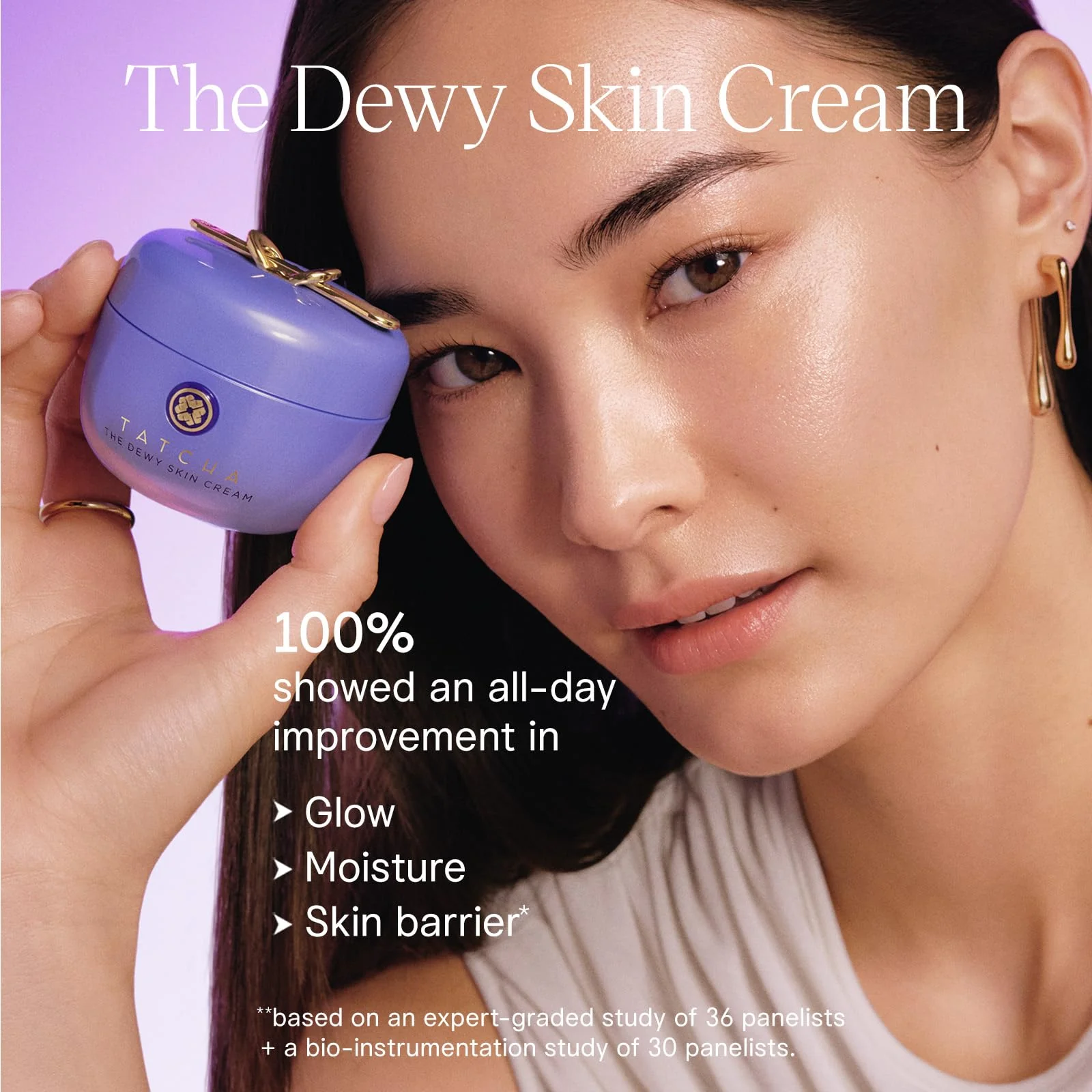 TATCHA The Dewy Skin Cream | Rich Face Cream to Hydrate, Plump and Protect Dry and Combo Skin | 10 ml / 0.34 oz - Image 8