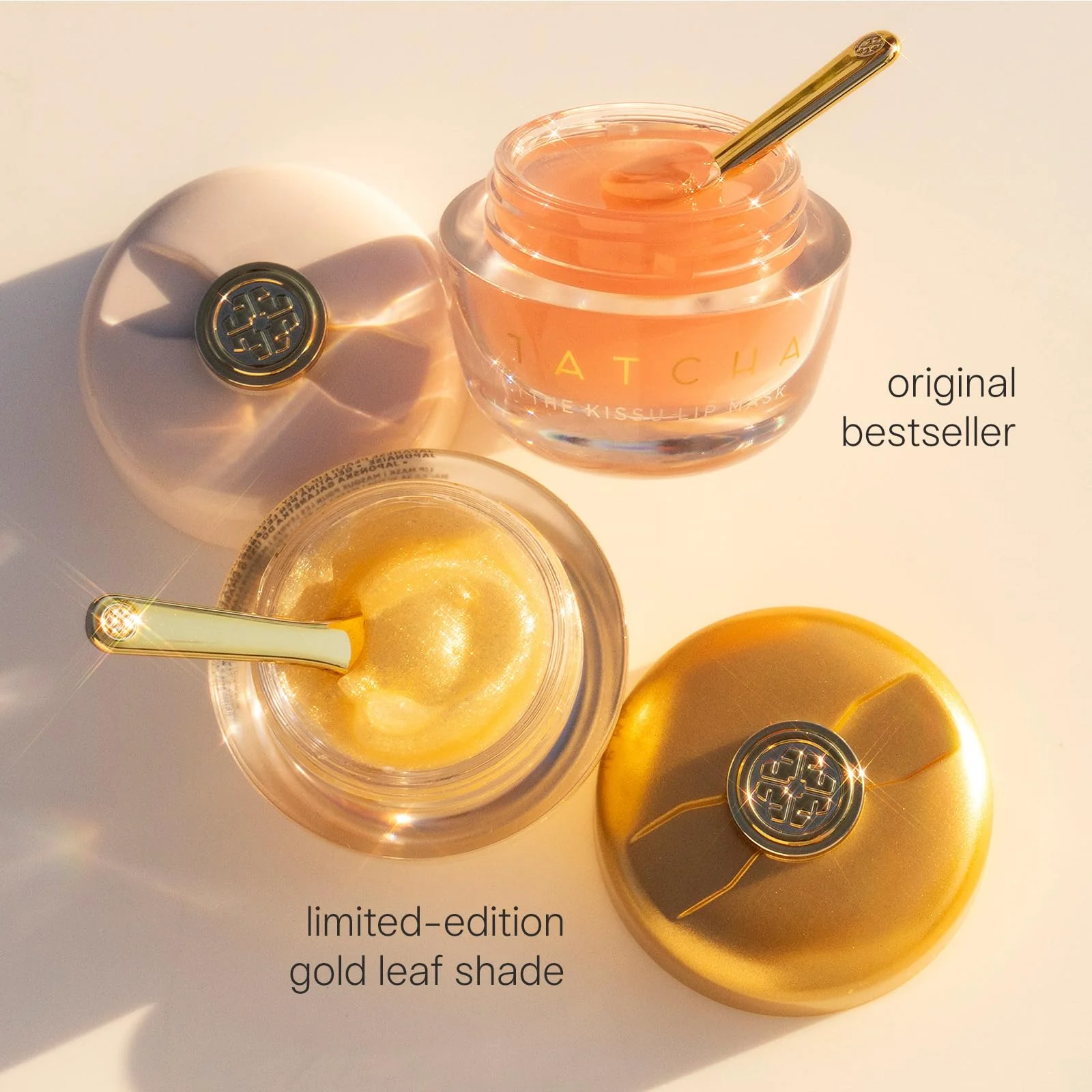 TATCHA The Kissu Gold Leaf Lip Mask | Limited-Edition Restorative Shimmery Lip Mask - Visibly Plumps and Softens for Lush Lips - Image 2
