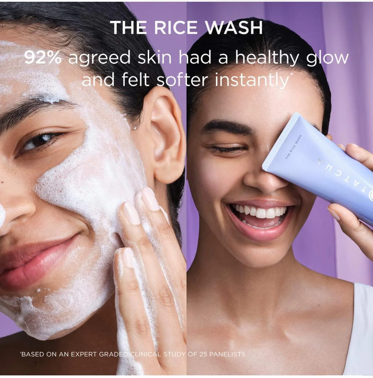 TATCHA The Rice Wash, Jumbo | Soft Cream Facial Cleanser - Wash Away Buildup Without Stripping Skin For A Soft, Luminous Complexion | 240 ml / 8.1 fl. oz. - Image 8