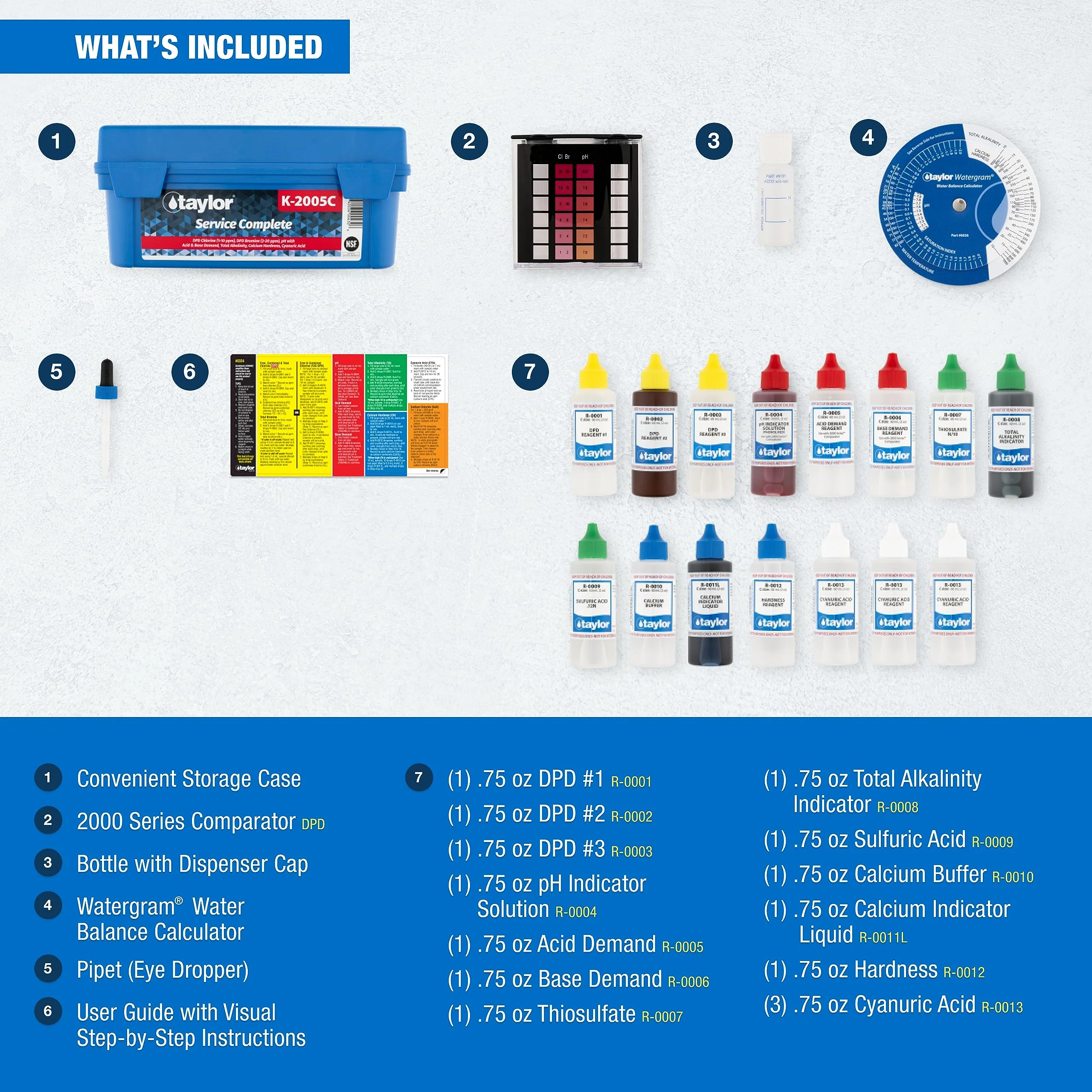 Taylor Complete Pool & Spa Test Kit - High Range K-2005C 2 oz Reagents - Image 5