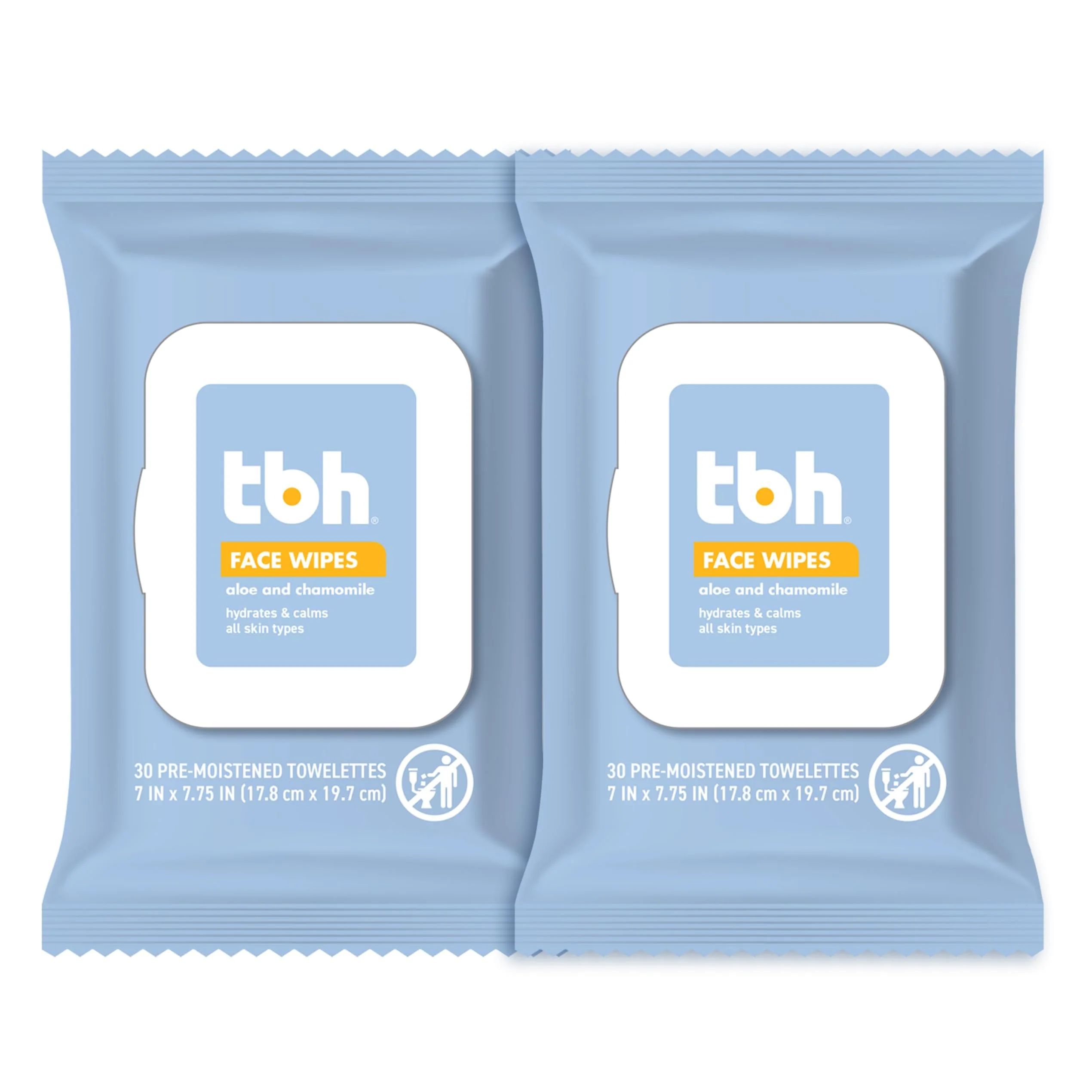 TBH Kids Gentle Face Wipes – Daily Cleansing & Hydrating Wipes for Preteens & Teens – Soothing Chamomile & Calendula – Sulfate & Paraben-Free – 30 Count (Pack of 2)