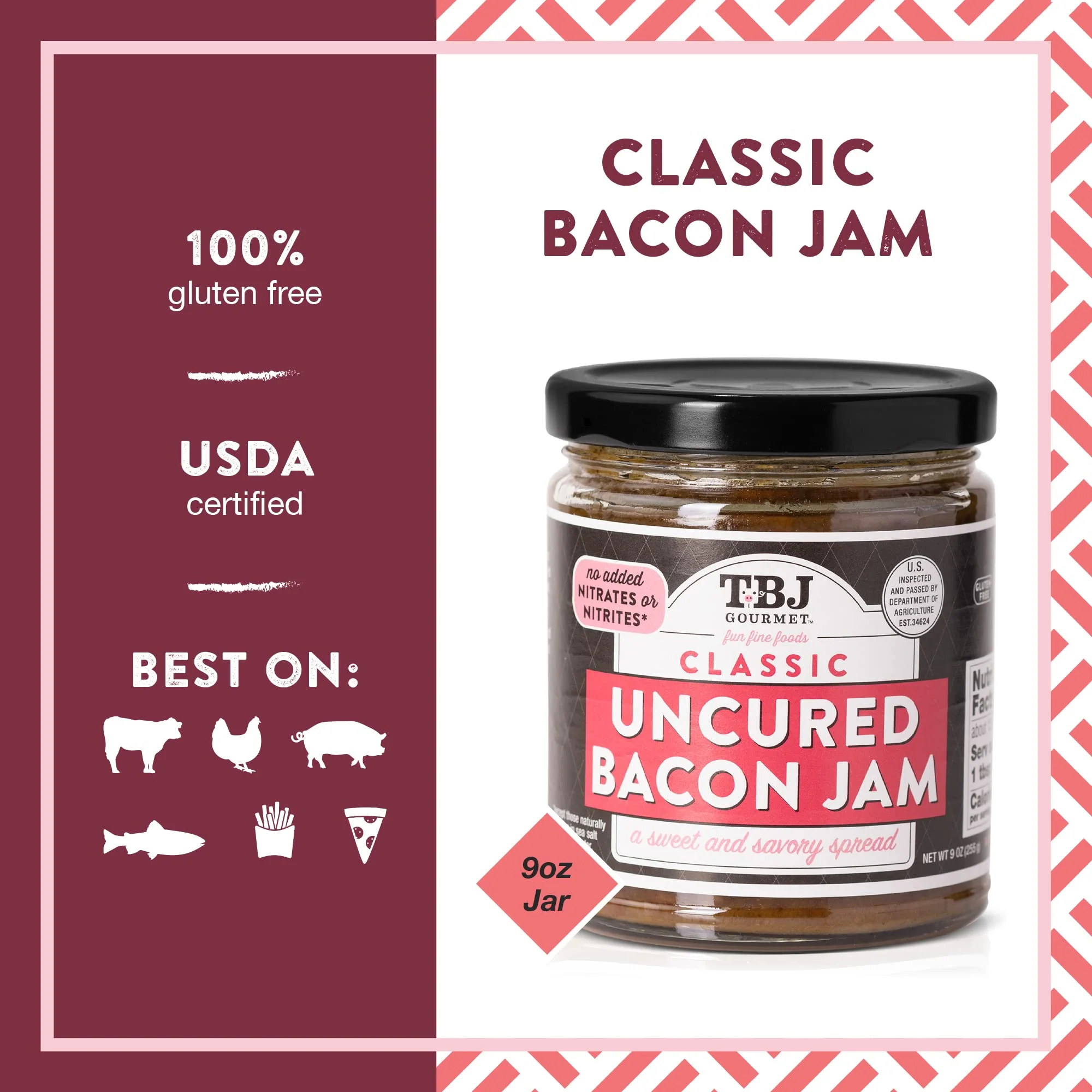TBJ Gourmet Classic Bacon Jam - Bacon Top Ingredient - Premium Spread No Preservatives - Image 5