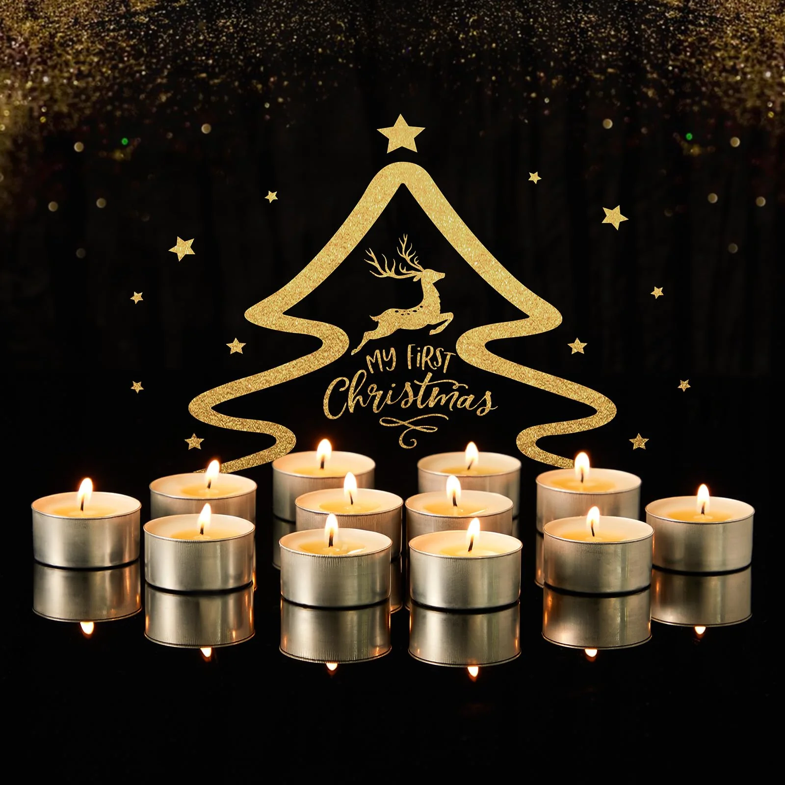 Tea Candles 100 Pack - 8 Hour Burn Time,Unscented Tea Lights Candles for Shabbat, Weddings, Christmas Lights, Home Decor - Image 2
