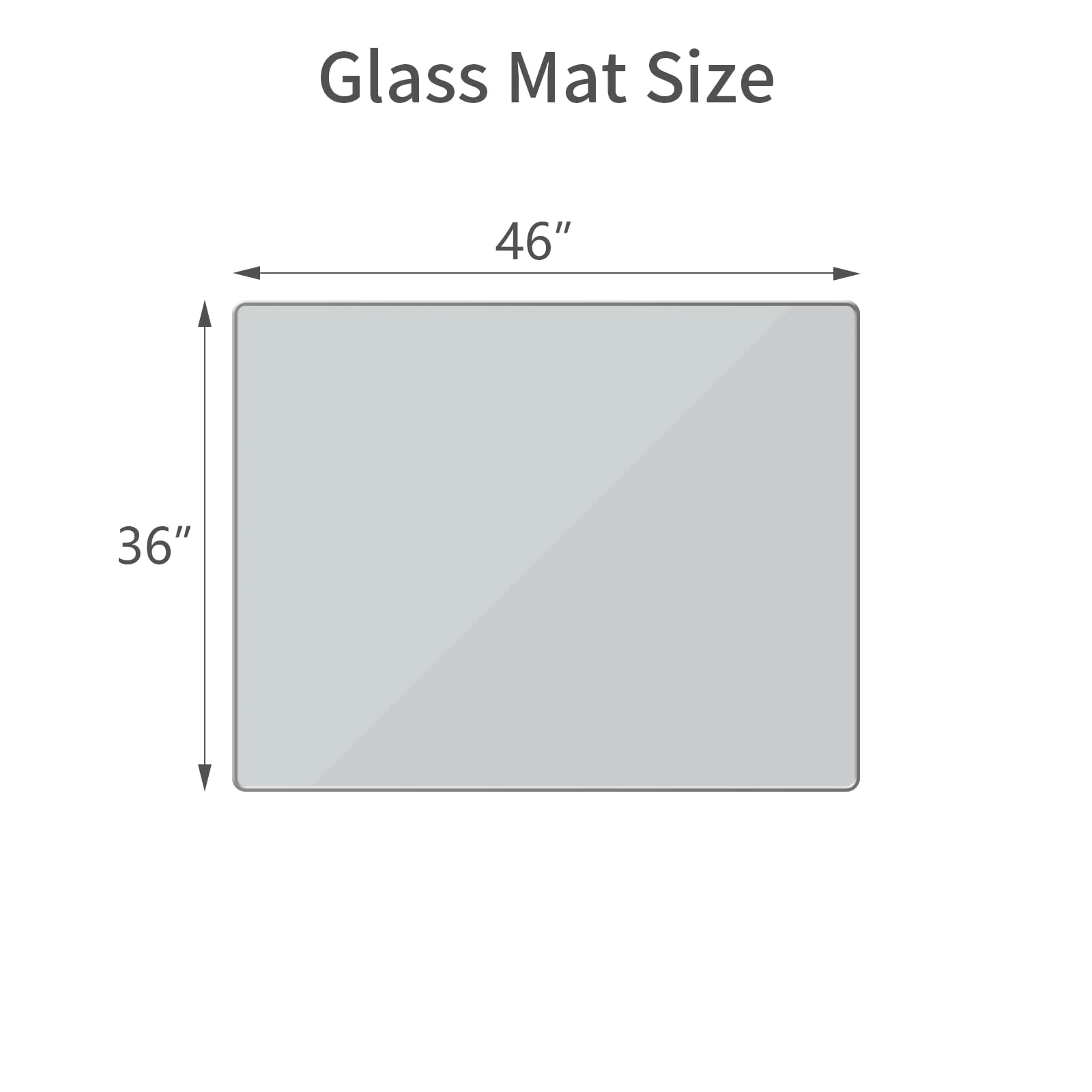 [Tempered Glass] 36" x 46" Glass Chair Mat, Heavy Duty Hard Floor Mat with Round Corner and Polished Edge, Office Chair Mat for Carpet Office Home Hardwood Floor Desk - Image 2