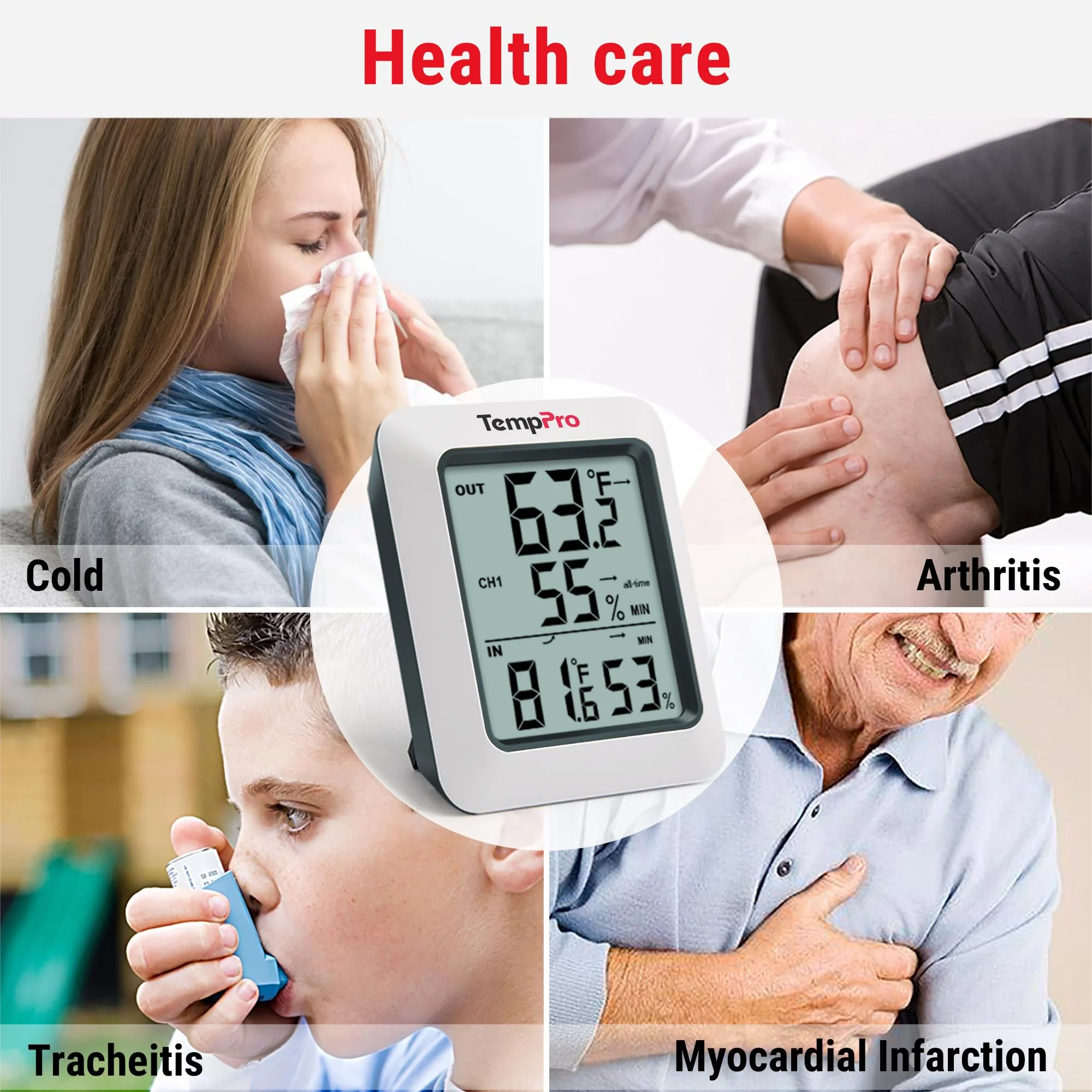 TempPro TP60 Digital Hygrometer Outdoor Thermometer Wireless Temperature and Humidity Gauge Monitor Room Thermometer with 500ft/150m Range Humidity Meter Temperature Indicators (Previously ThermoPro) - Image 6