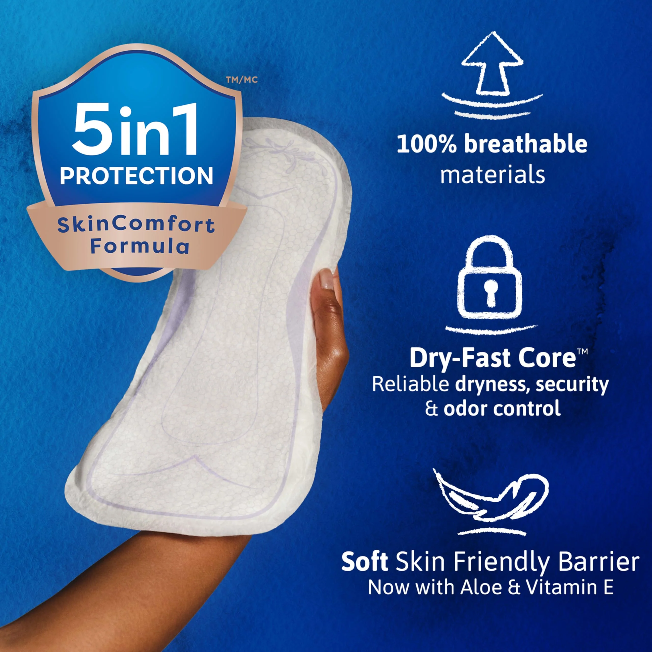 TENA Sensitive Care Incontinence Pads, Bladder Control & Postpartum for Women, Overnight Absorbency, Sensitive Care - 84 Count - Image 2