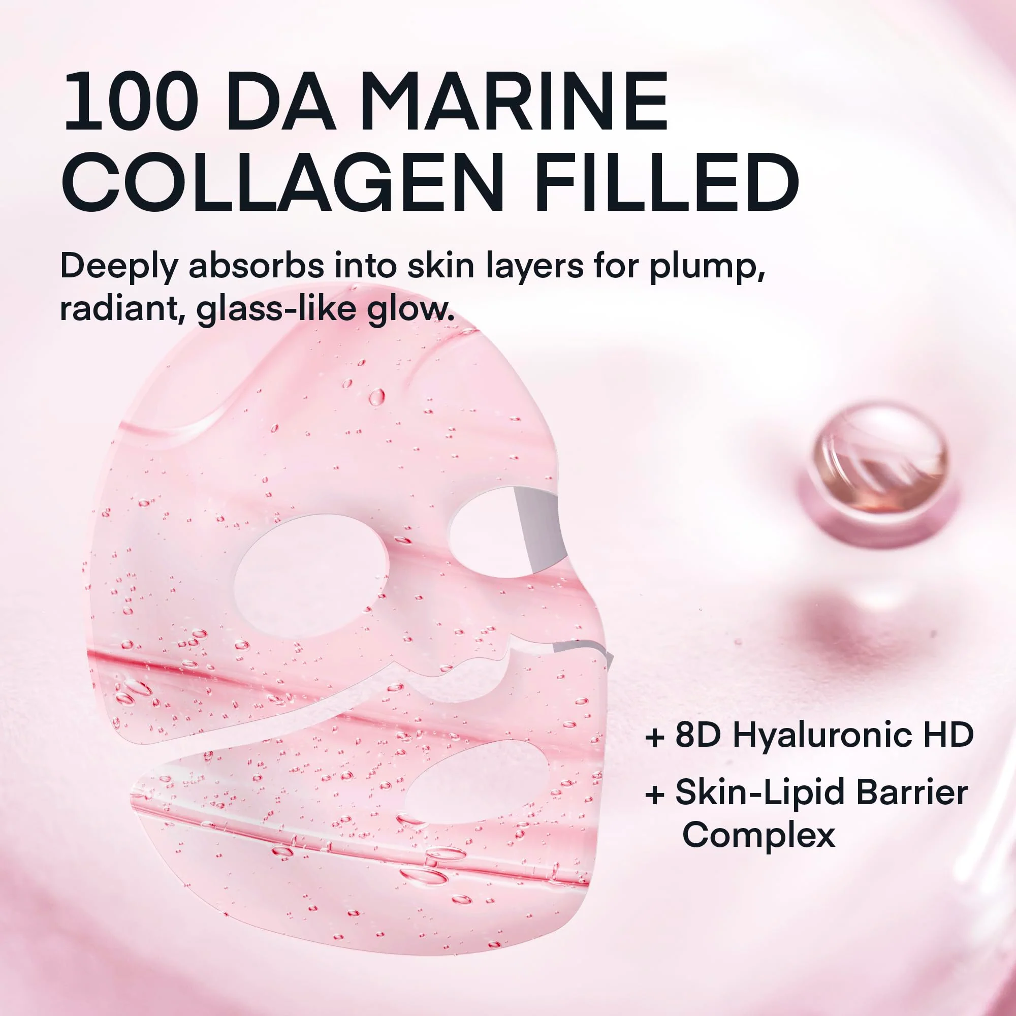 TEREZ & HONOR Korean Real Deep Bio Collagen Face Mask - 4ea x 33g Hydrogel Overnight Masks for Deep Hydration, Glowing, Pore Minimizing, Elasticity, Fragrance-Free, 100 Da Ultra-Low Molecular Collagen - Image 6