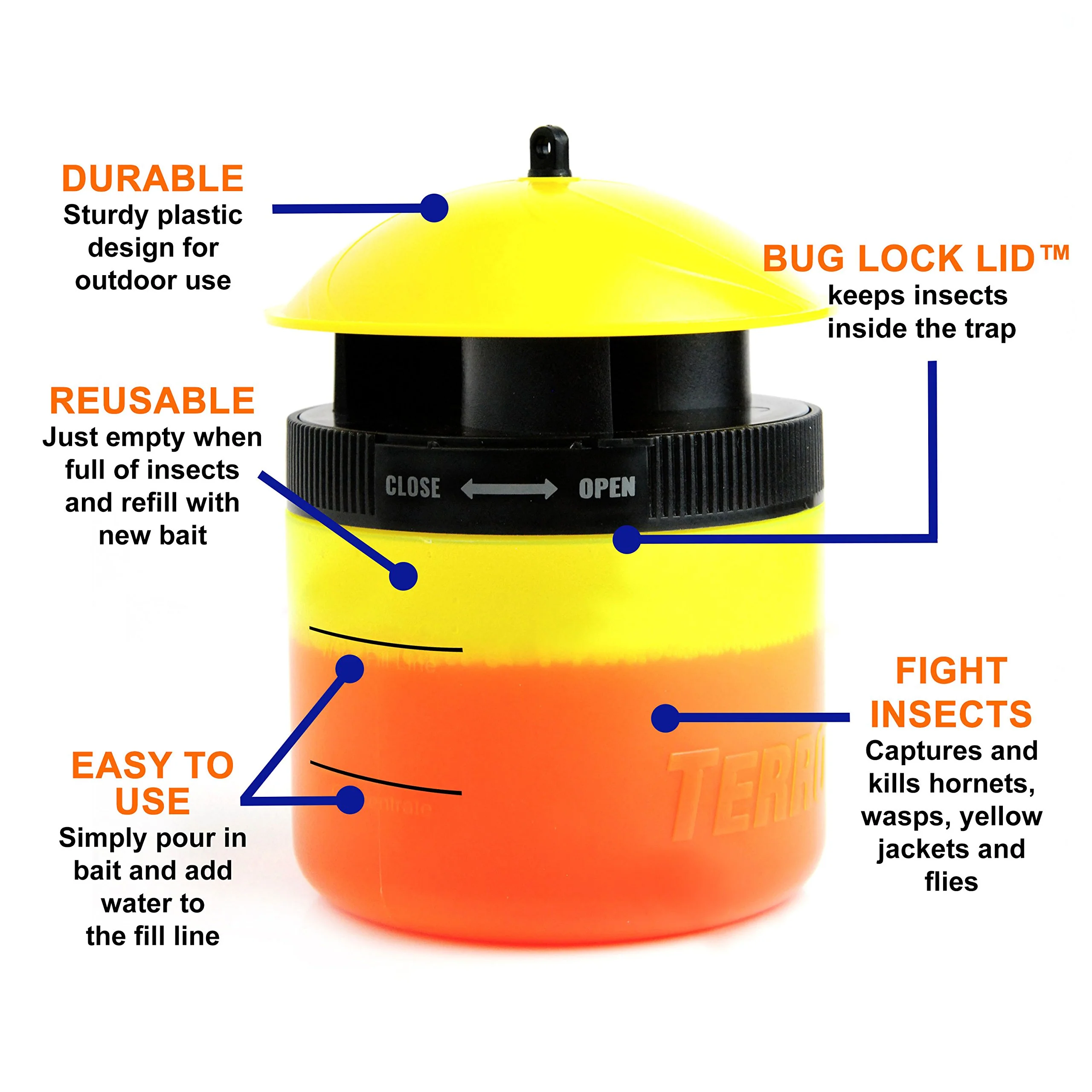 Terro Wasp and Fly Trap - Reusable Trap - Image 2