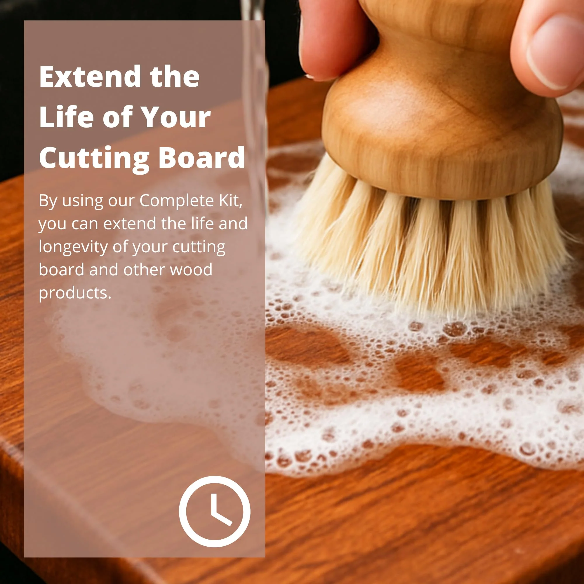 The Block & Board Company Specialist Chopping Board Complete Kit Food Grade Soap, Wax & Oil | Cleans, Nourishes, Seals & Protects Wood, Butcher Blocks, Countertops & Utensils | 3 Piece Set - Image 7