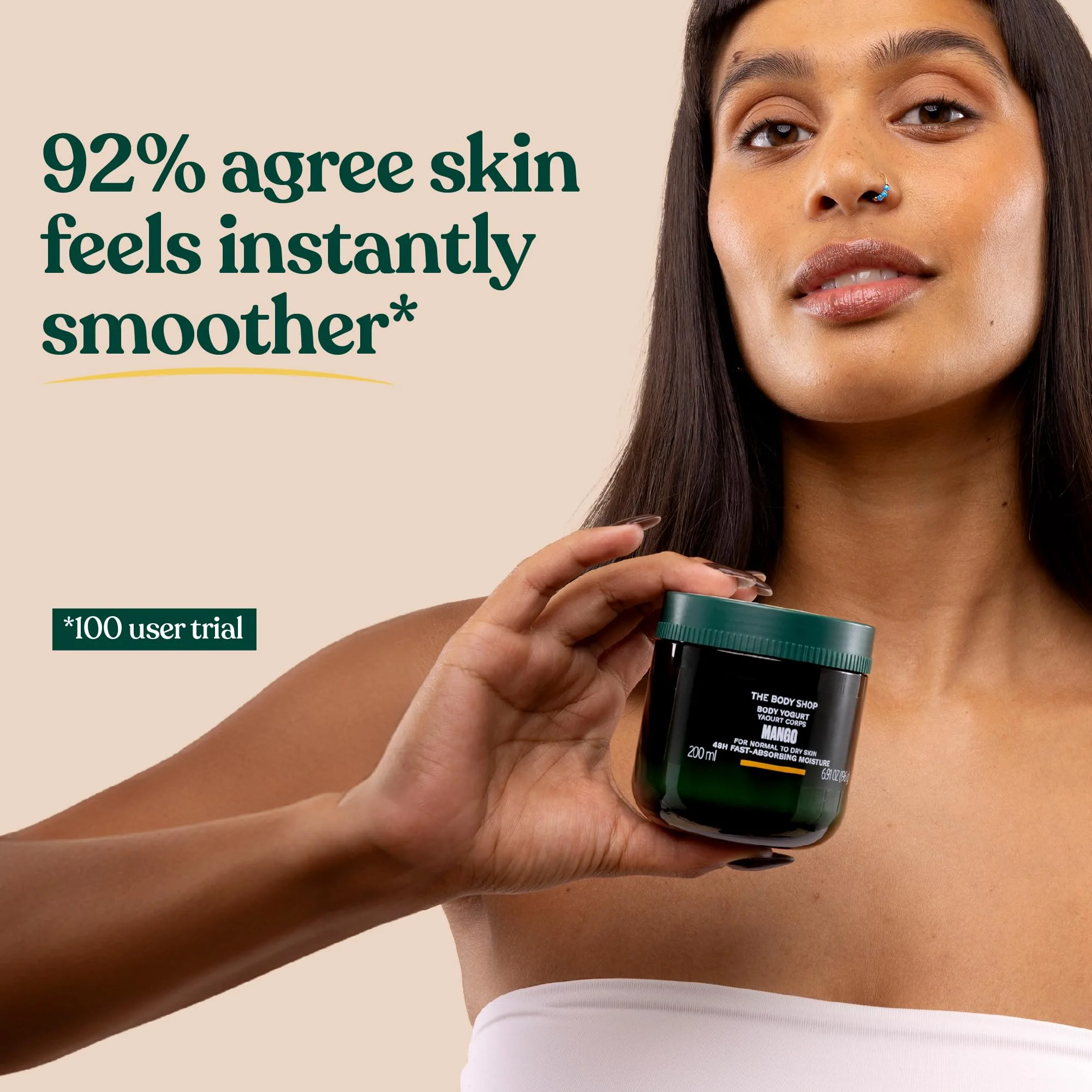 The Body Shop Mango Body Yogurt – Instantly Absorbing Hydration from Head to Toe – For Normal to Dry Skin – Vegan – 6.91 oz - Image 4