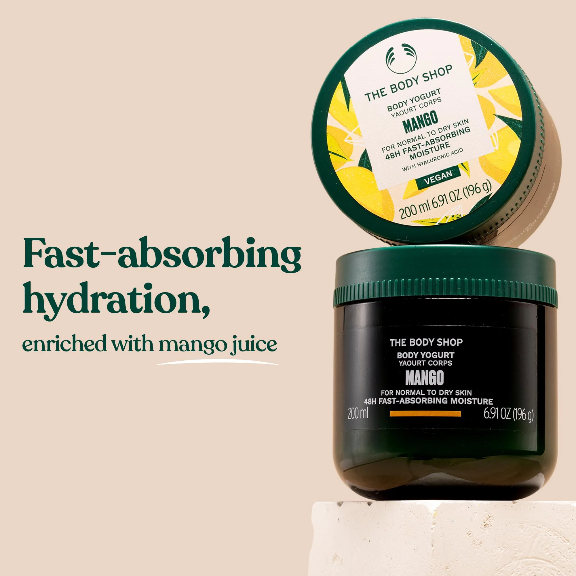 The Body Shop Mango Body Yogurt – Instantly Absorbing Hydration from Head to Toe – For Normal to Dry Skin – Vegan – 6.91 oz - Image 6