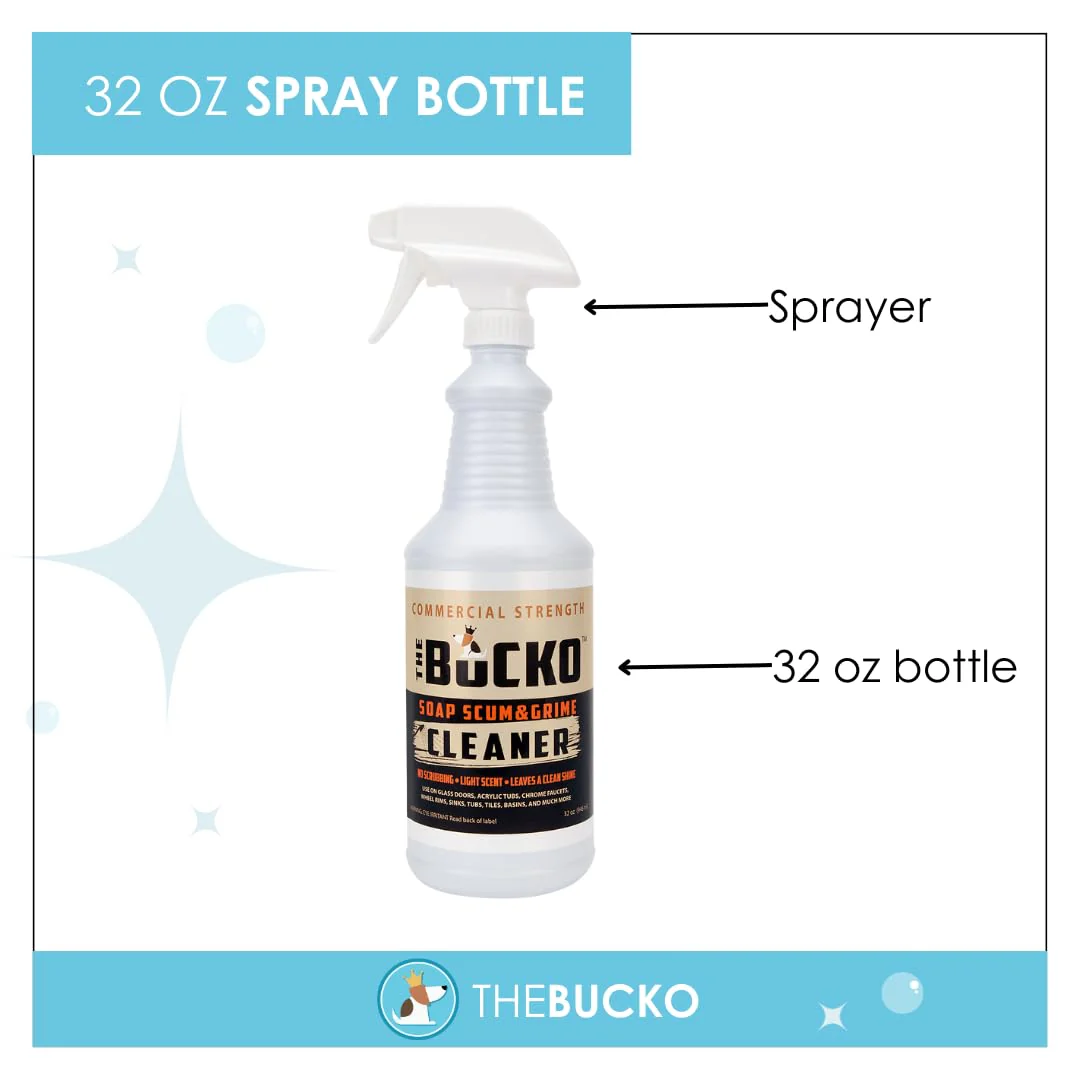 The Bucko Soap Scum and Grime Cleaner (32oz + Sprayer) - Image 3