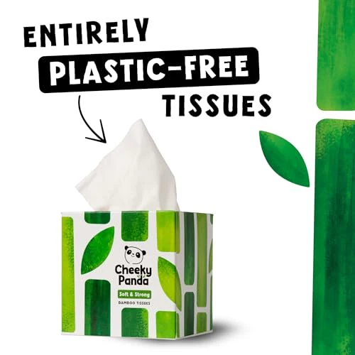 The Cheeky Panda Bamboo Facial Tissues Boxes | 12 x Tissue Boxes | Soft 3 Ply Bamboo Tissue Paper Bulk | Sustainable Tissues Cube Box - Image 7