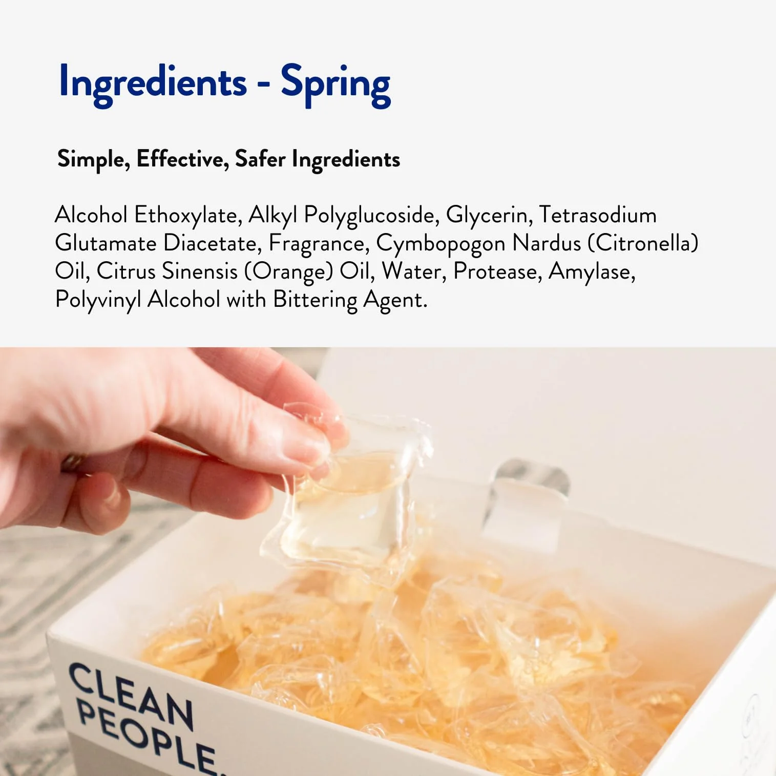 The Clean People Laundry Detergent Pods - Hypoallergenic Laundry Pods - Ultra Concentrated, Recyclable Packaging, Stain Fighting - Spring Scent, 32 Pack - Image 7