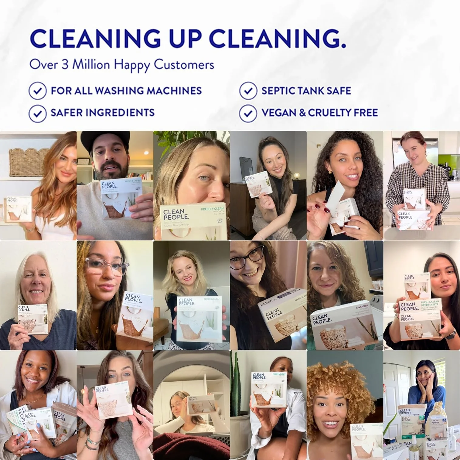 The Clean People Laundry Detergent Sheets - Laundry Soap - Ultra Concentrated, Recyclable Packaging, Stain Fighting - Peppermint, 192 Pack - Image 4