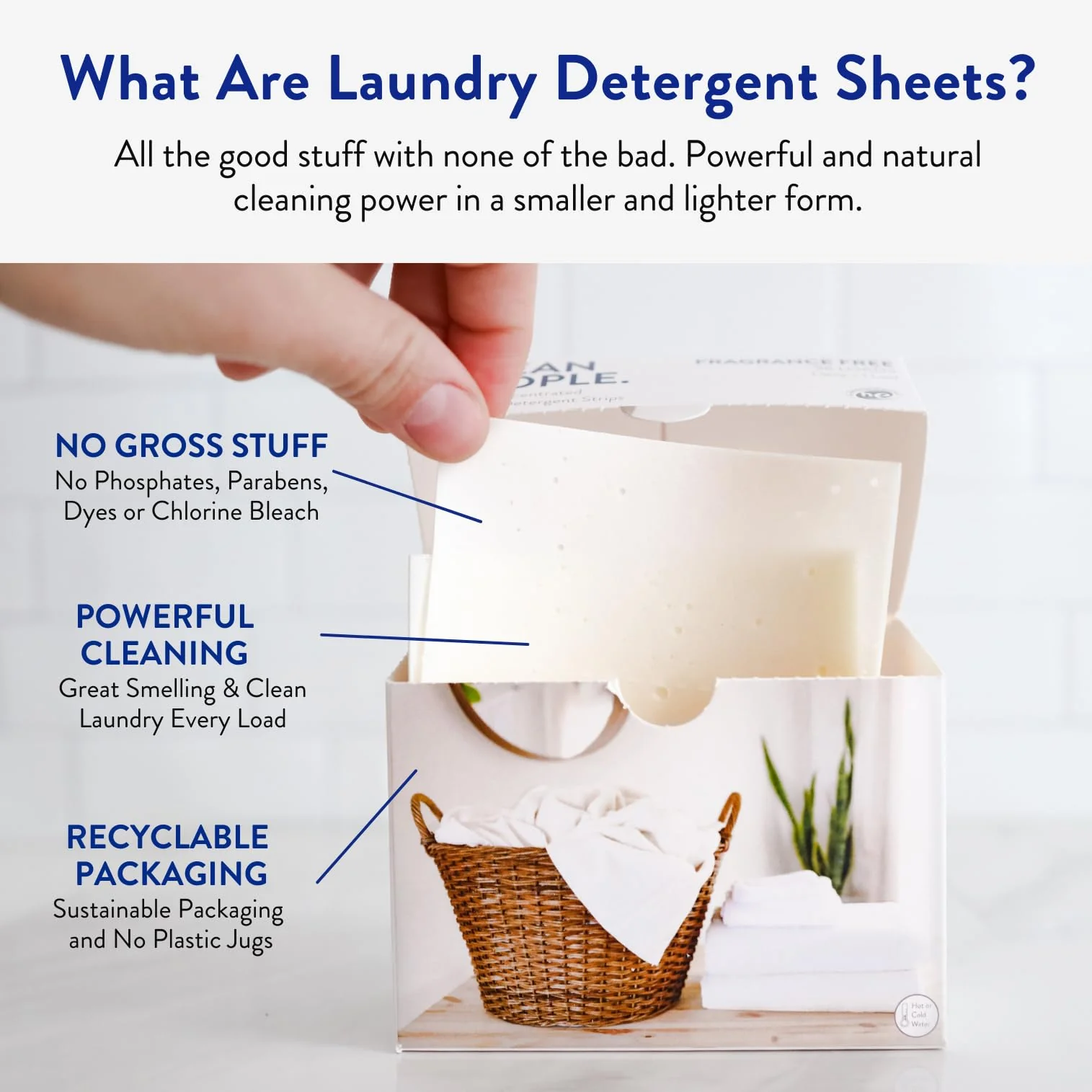 The Clean People Laundry Detergent Sheets - Laundry Soap - Ultra Concentrated, Recyclable Packaging, Stain Fighting - Peppermint, 192 Pack - Image 5