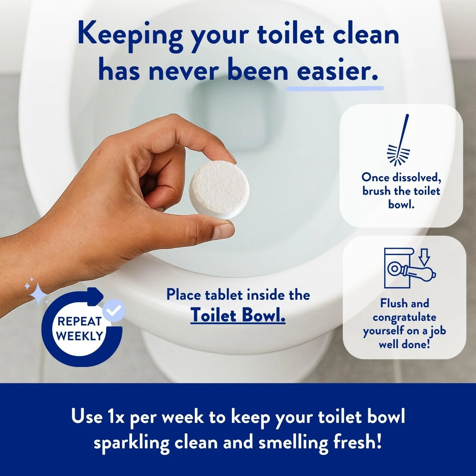 THE CLEAN PEOPLE Toilet Bowl Cleaner | Eco Friendly Toilet Bowl Cleaner Tablets for Removing Hard Water Stains, Rust, and Limescale Buildup (24 Count) - Image 5