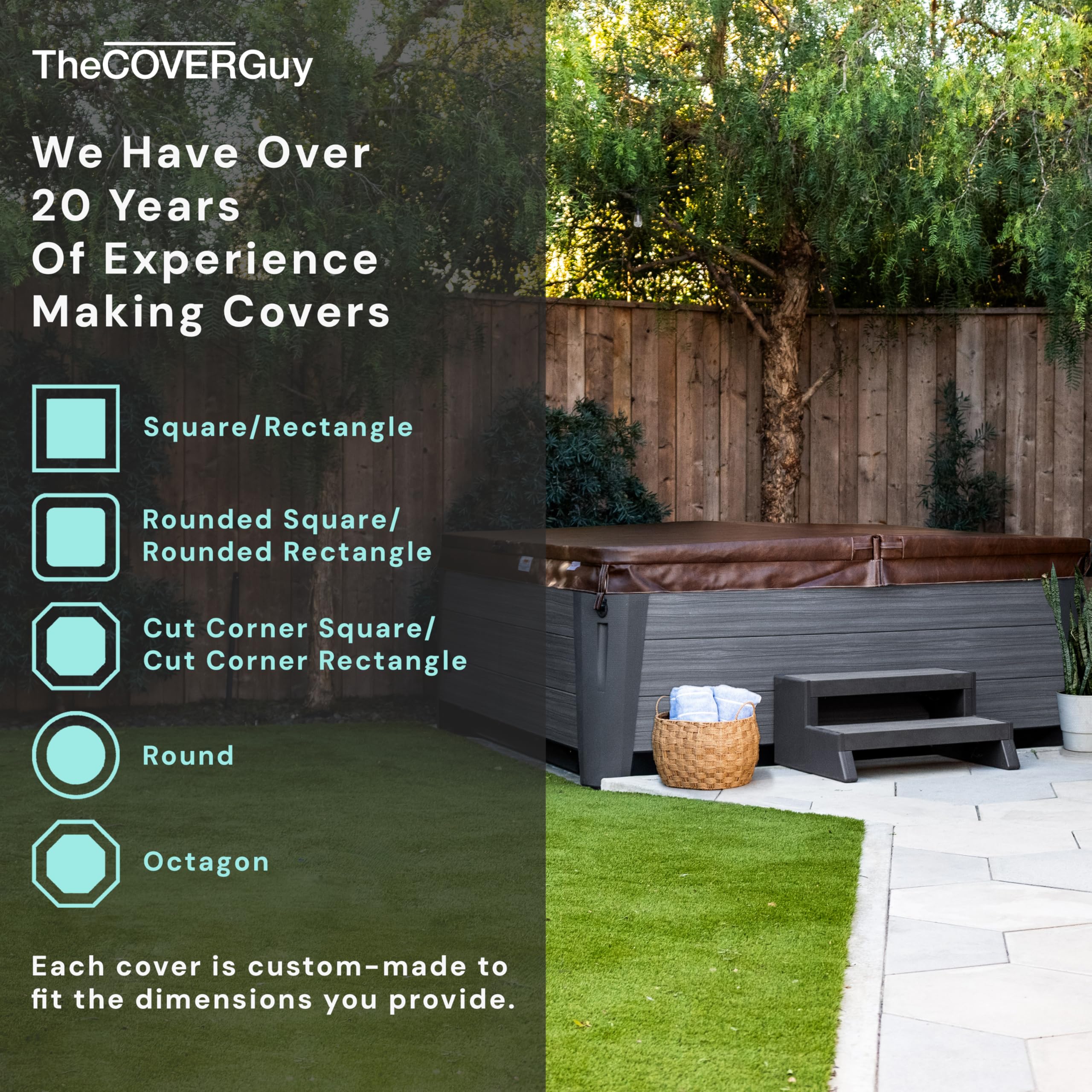 The Cover Guy Premium Hot Tub Cover | Custom Made Replacement Spa Cover | Energy-Saving Hot Tub Covers Built for All Climates | 6, 5, or 4 inch Taper - Image 5