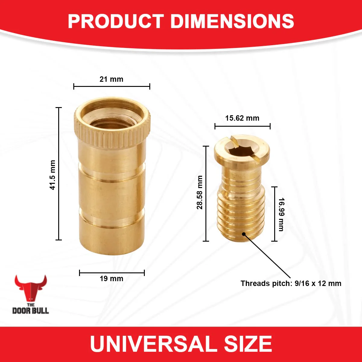 The Door Bull Brass Pool Cover Anchors for Concrete & Pavers Deck, Universal Size Fits 3/4" Hole, Ideal for Inground Pool Safety Covers, Durable & Easy to Install (5 Pack) - Image 5