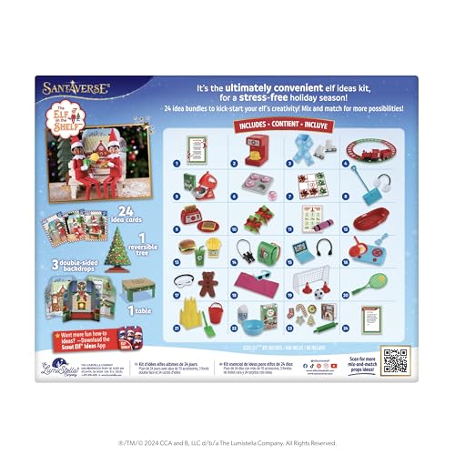 The Elf on the Shelf 24-Day Ultimate Kit – Official Elf Accessories with 70+ Props, Idea Cards, and Backdrops – Easy Elf on The Shelf Ideas for Kids – Christmas Decorations – Scout Elf Not Included. - Image 8