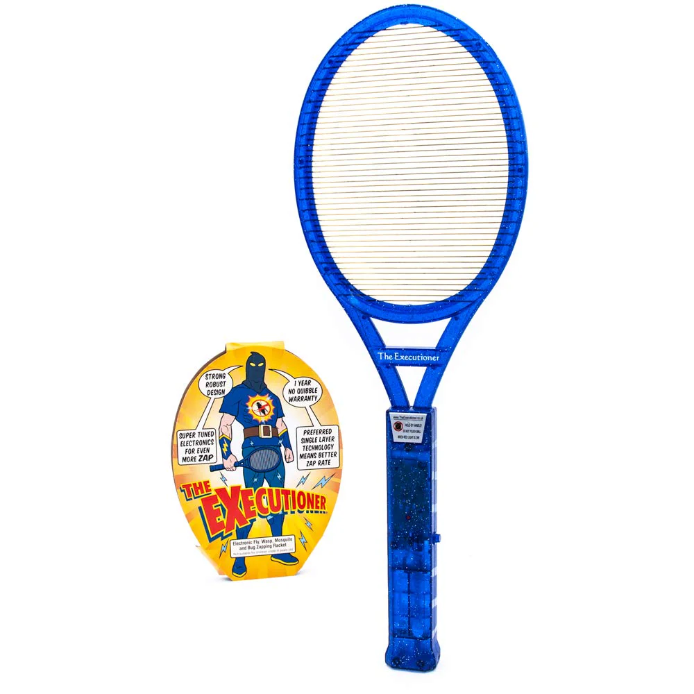The Executioner Fly Zapper Mosquito, Wasp, Bug, Insect Killer Swatter Electric Fly Zapper Racket Single Layer for Efficient Zapping Indoor Outdoor (Blue) - Image 6