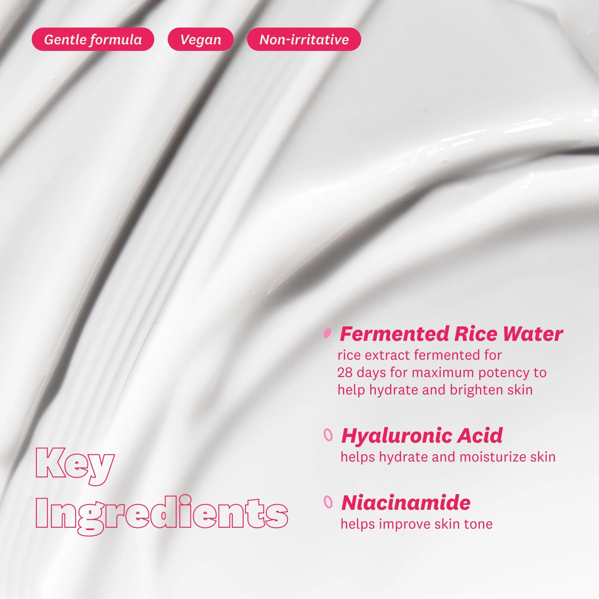 The Face Shop Rice Water Bright Vegan Cream - Instant Moisturization Quick-Absorbing Formula - Vegan, Brightening - Rice Water, Niacinamide, Hyaluronic Acid - Moisturizer Face Cream - Korean Skin Care - Image 6