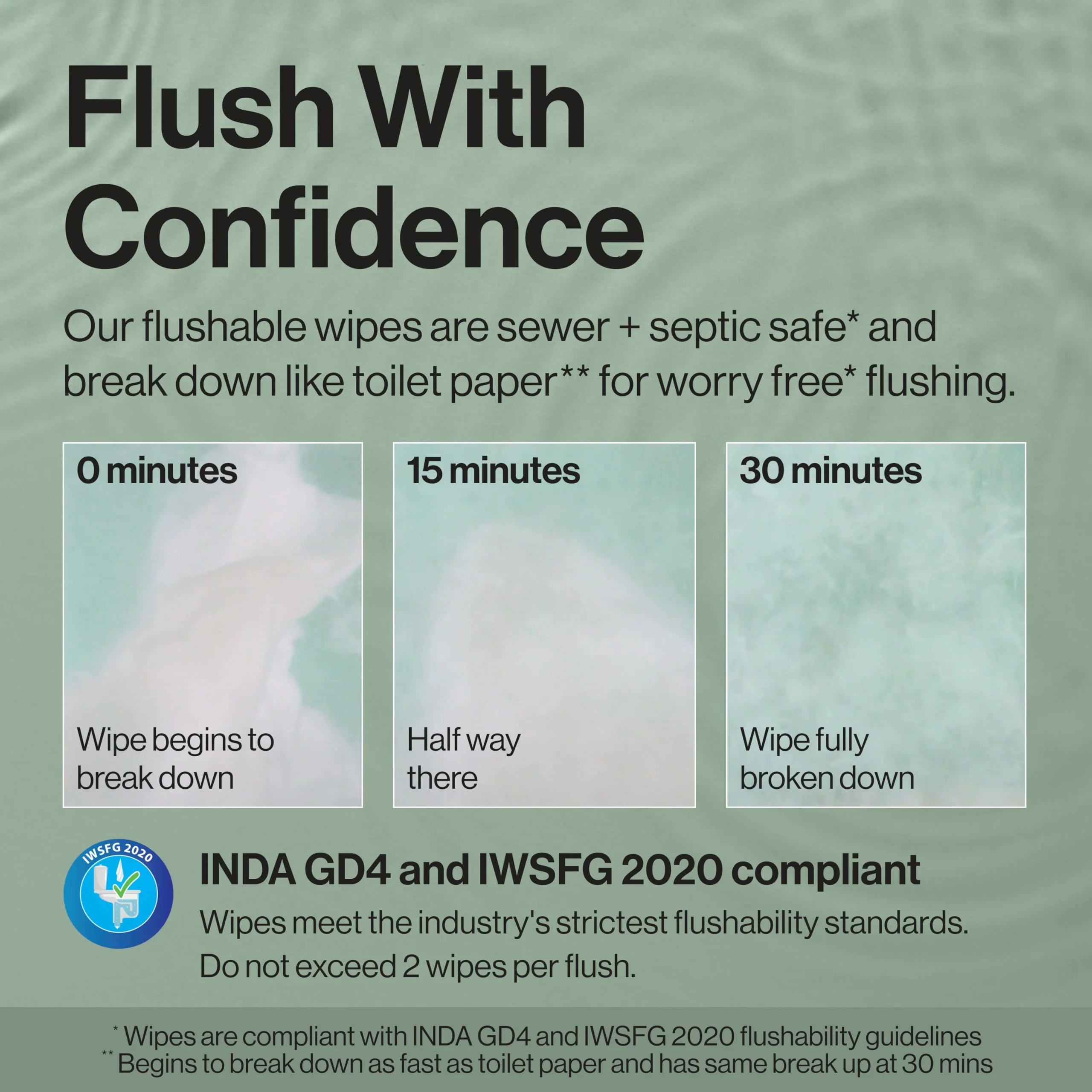 The Honest Company Flushable Wipes for Sensitive Skin, Hypoallergenic, Fragrance-Free, Gilded Wings Design, 126 Count - Image 4