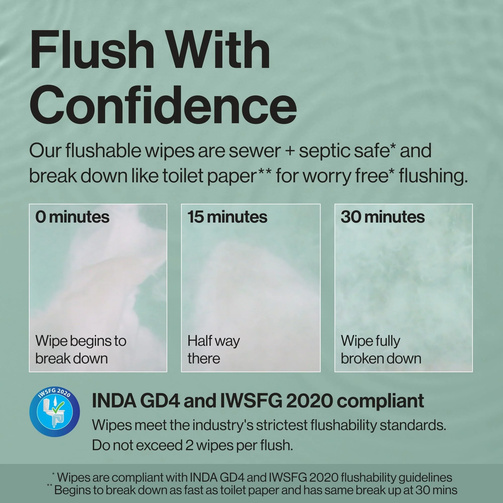 The Honest Company Flushable Wipes for Sensitive Skin, Hypoallergenic, Fragrance-Free, Tropical Leaves Design, 336 Count (4 Packs of 84) - Image 11