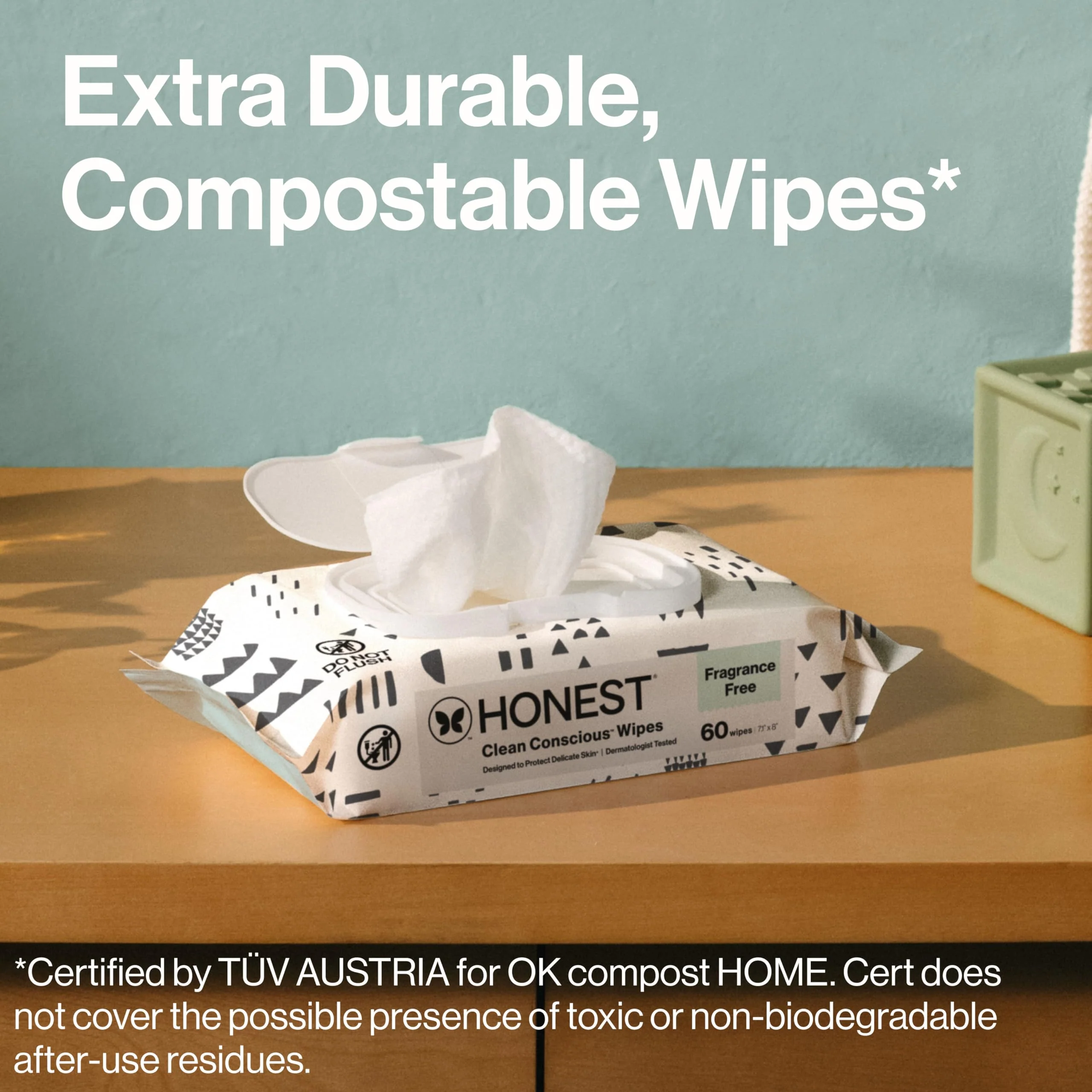 The Honest Company Hypoallergenic Multi-Use Baby Wipes for Sensitive Baby Skin, Pattern Play, 10 Count - Image 4