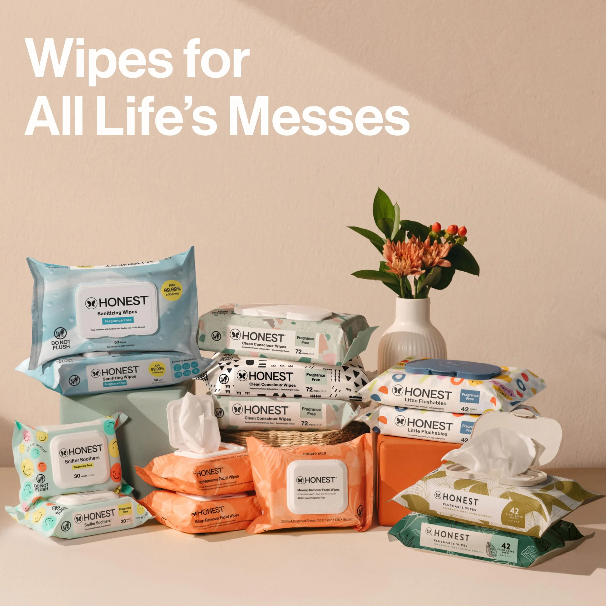The Honest Company Hypoallergenic Multi-Use Baby Wipes for Sensitive Baby Skin, Pattern Play, 10 Count - Image 8